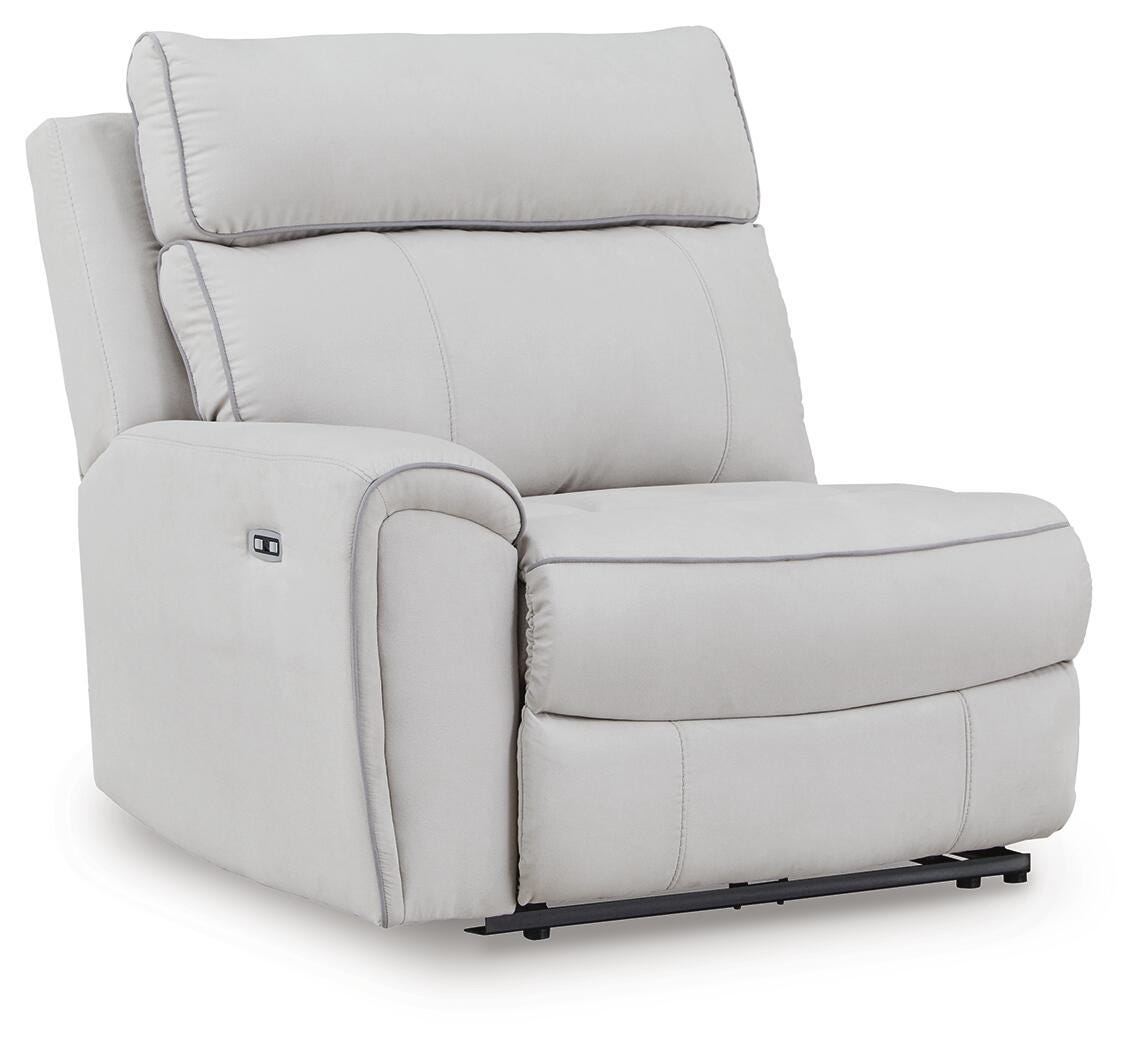 Social Pointe Pearl/Ash Chenille 5-Piece Power Reclining Sectional - image 6