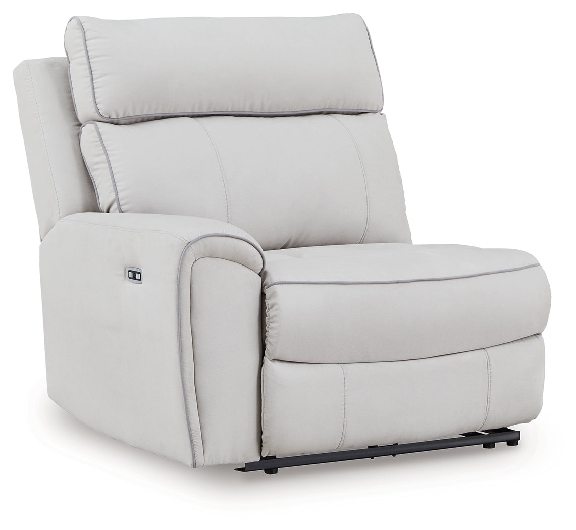 Close-up angle of recliner arm