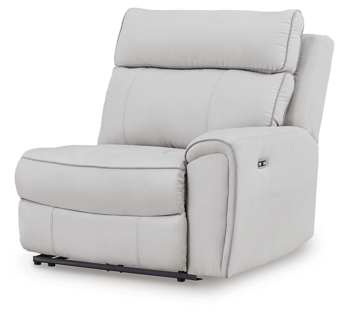 Social Pointe Pearl/Ash Chenille 5-Piece Reclining Sectional with Storage Consoles - image 8