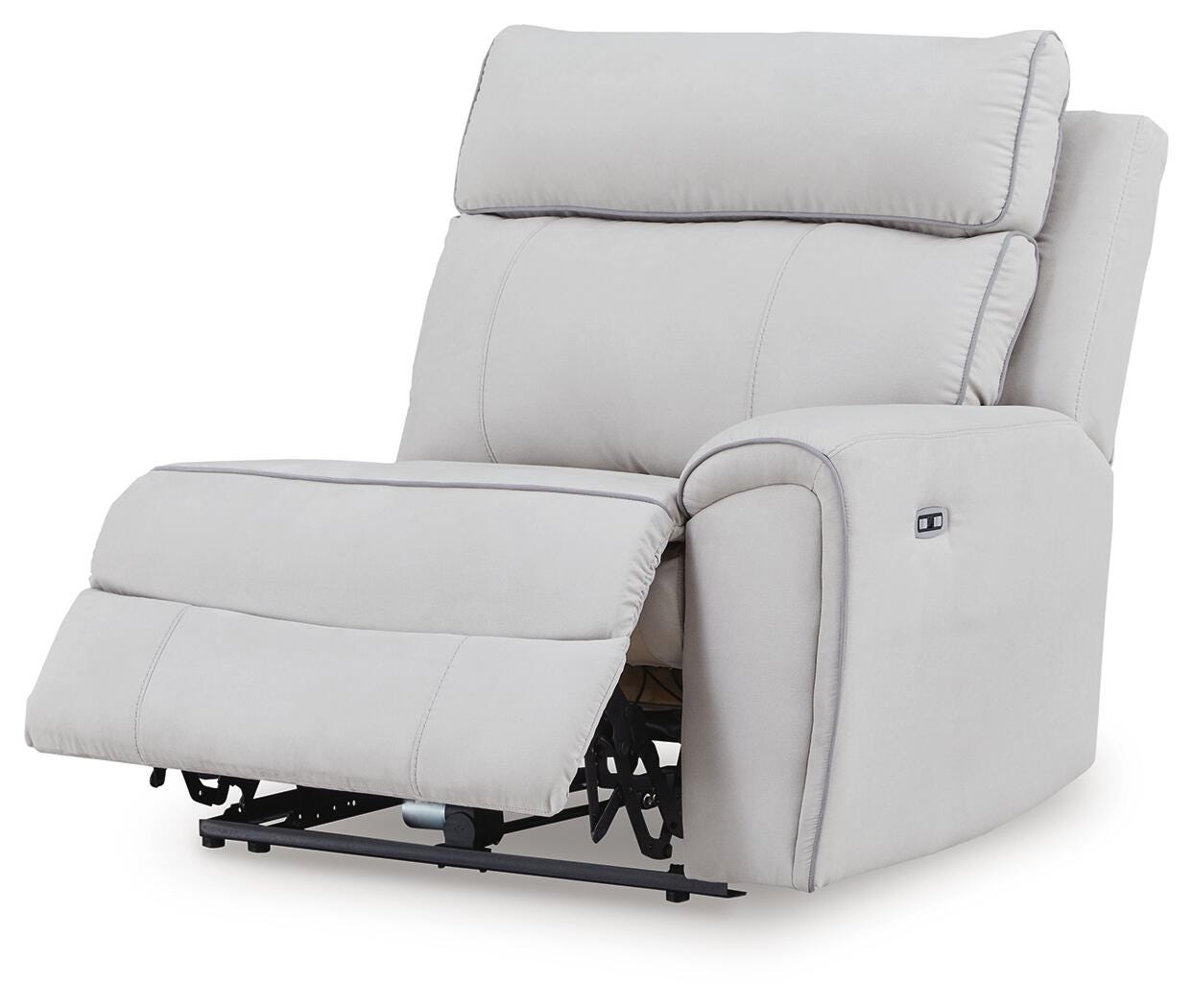 Social Pointe Pearl/Ash Chenille 5-Piece Power Reclining Sectional - image 9