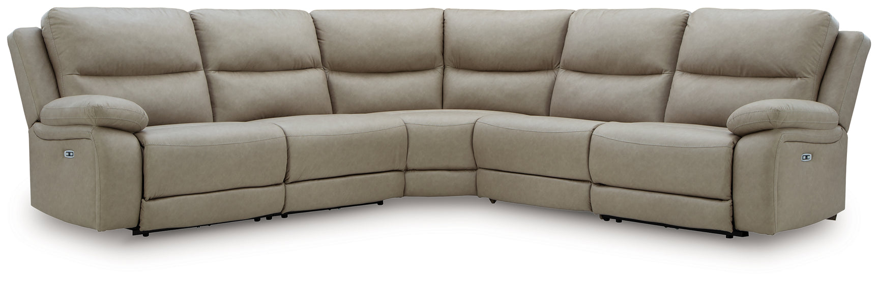 Power adjustable headrest detail on sectional