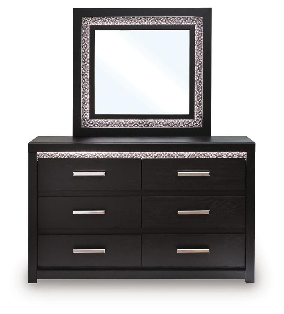 Brizmore Black Dresser and Mirror — front view