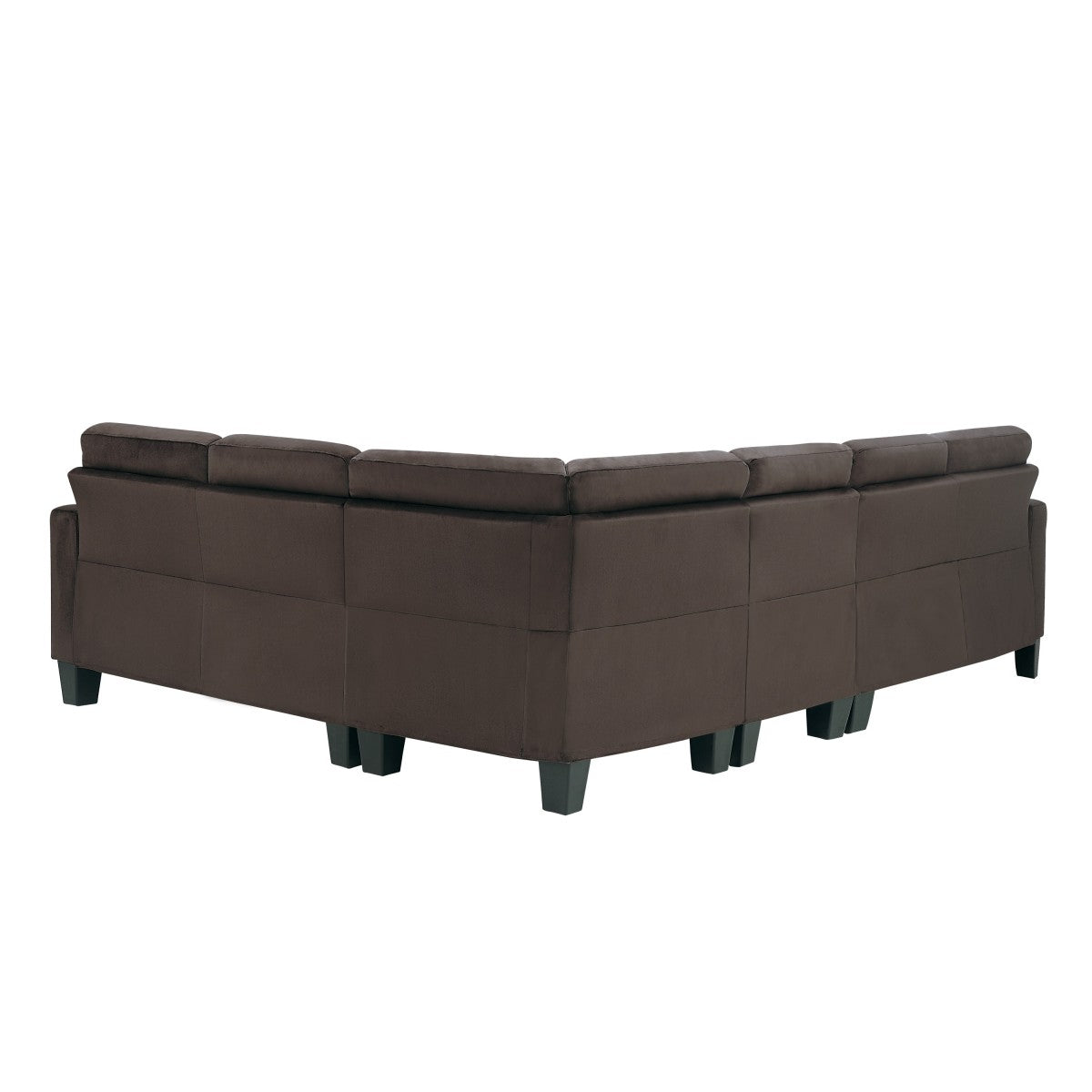 room view of Lantana Chocolate Fabric Reversible Sectional sectional sofa