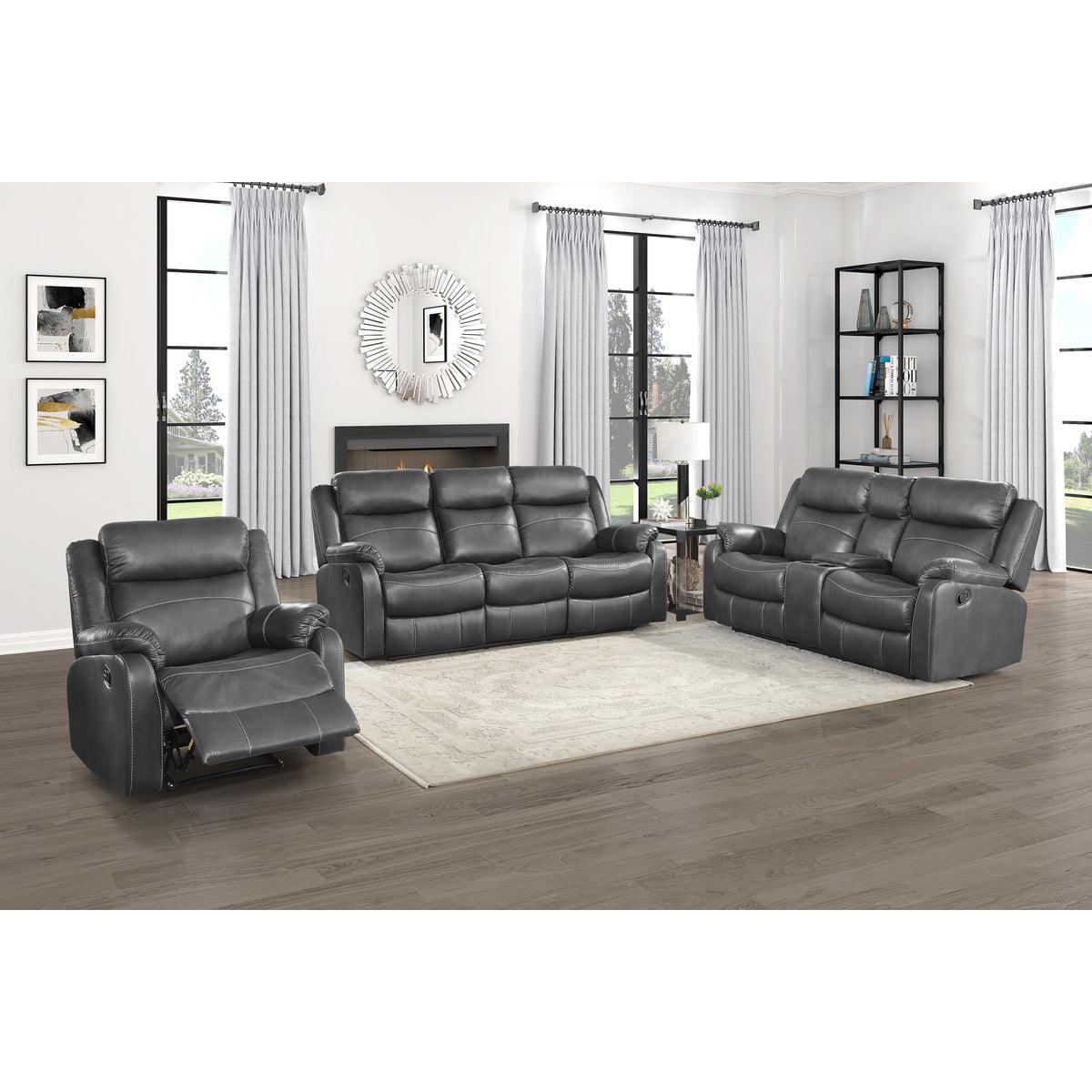 Yerba Dark Gray Lay Flat Reclining Chair, front view