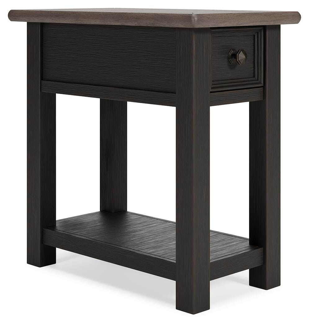 Tyler Grayish Brown/Black Creek 2 End Tables — angled view