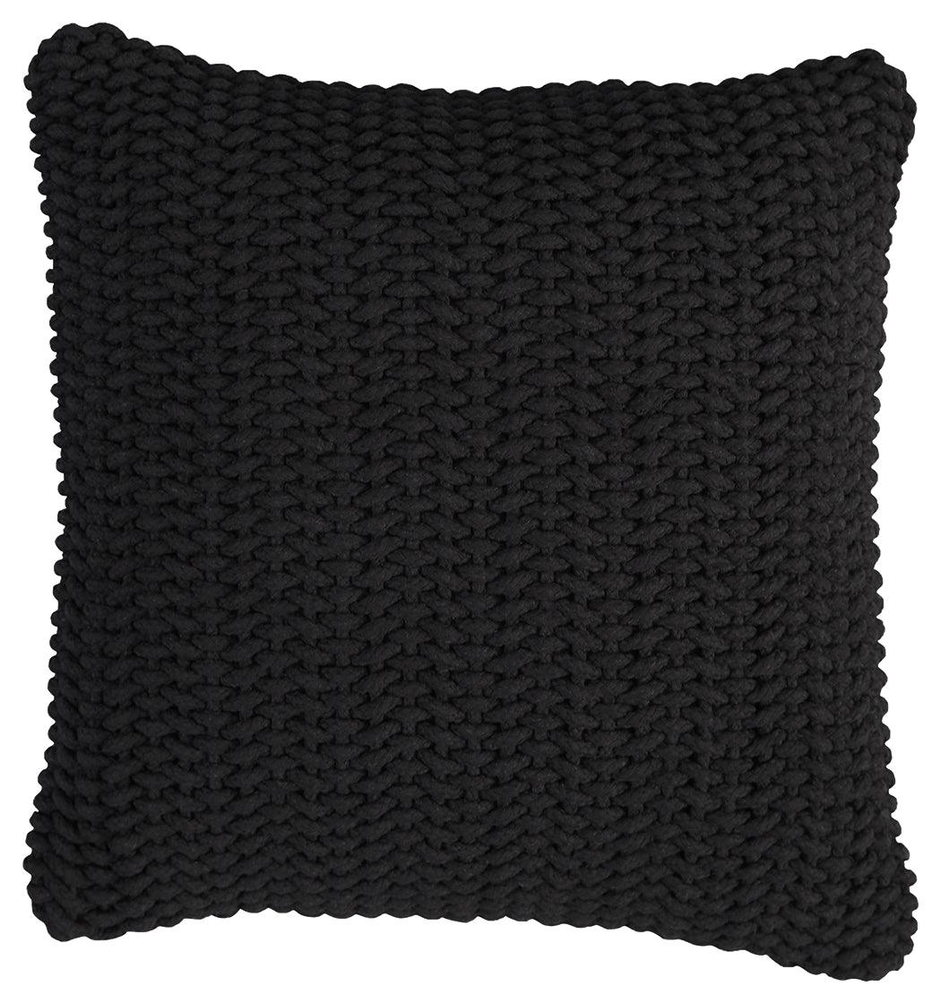 Renemore Black Cotton Pillow Set of 4, side angle