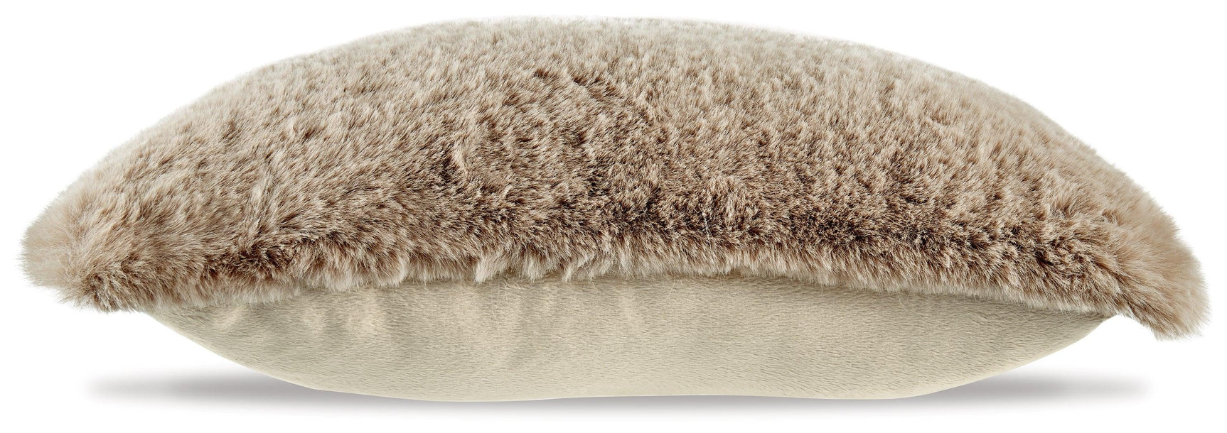 Gariland Taupe Pillow back with solid taupe fabric