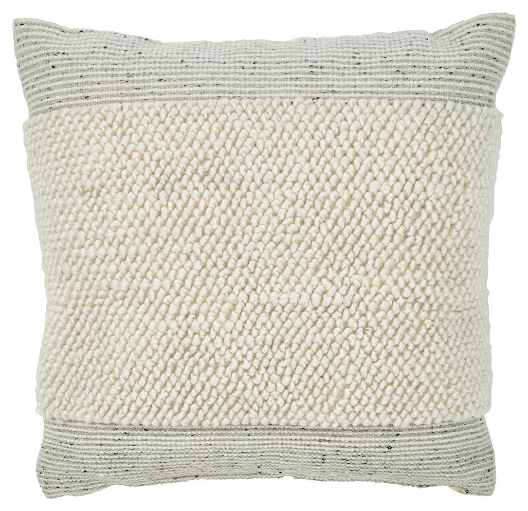Rowcher Gray and White pillow side profile