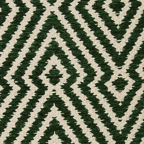 Swatch showing Digover pillow green and ivory fabric colors