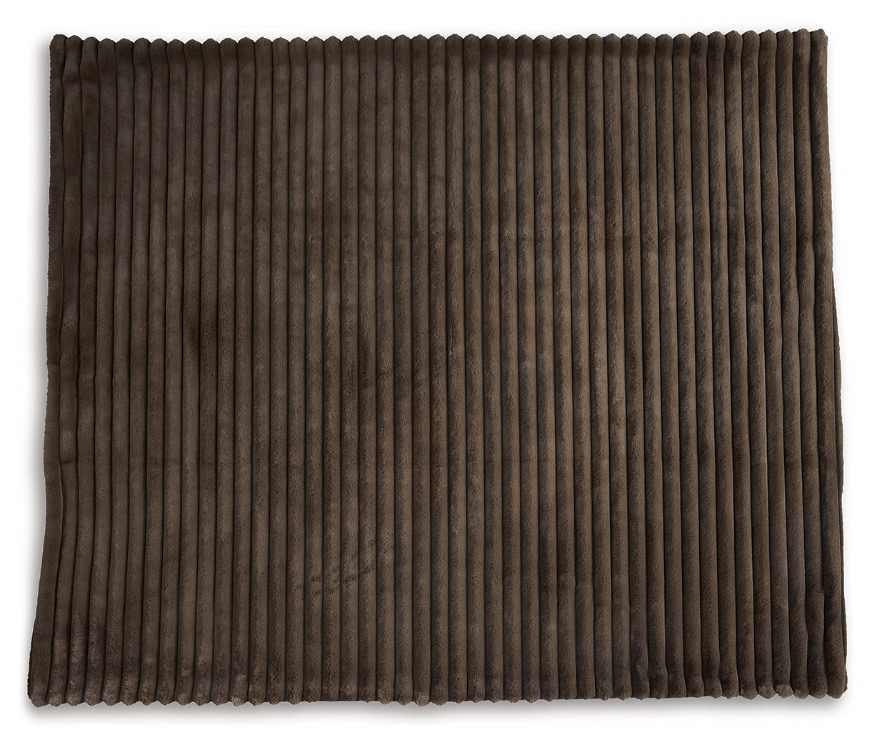 Folded Alsonwell Brown Faux Fur Throw showing texture