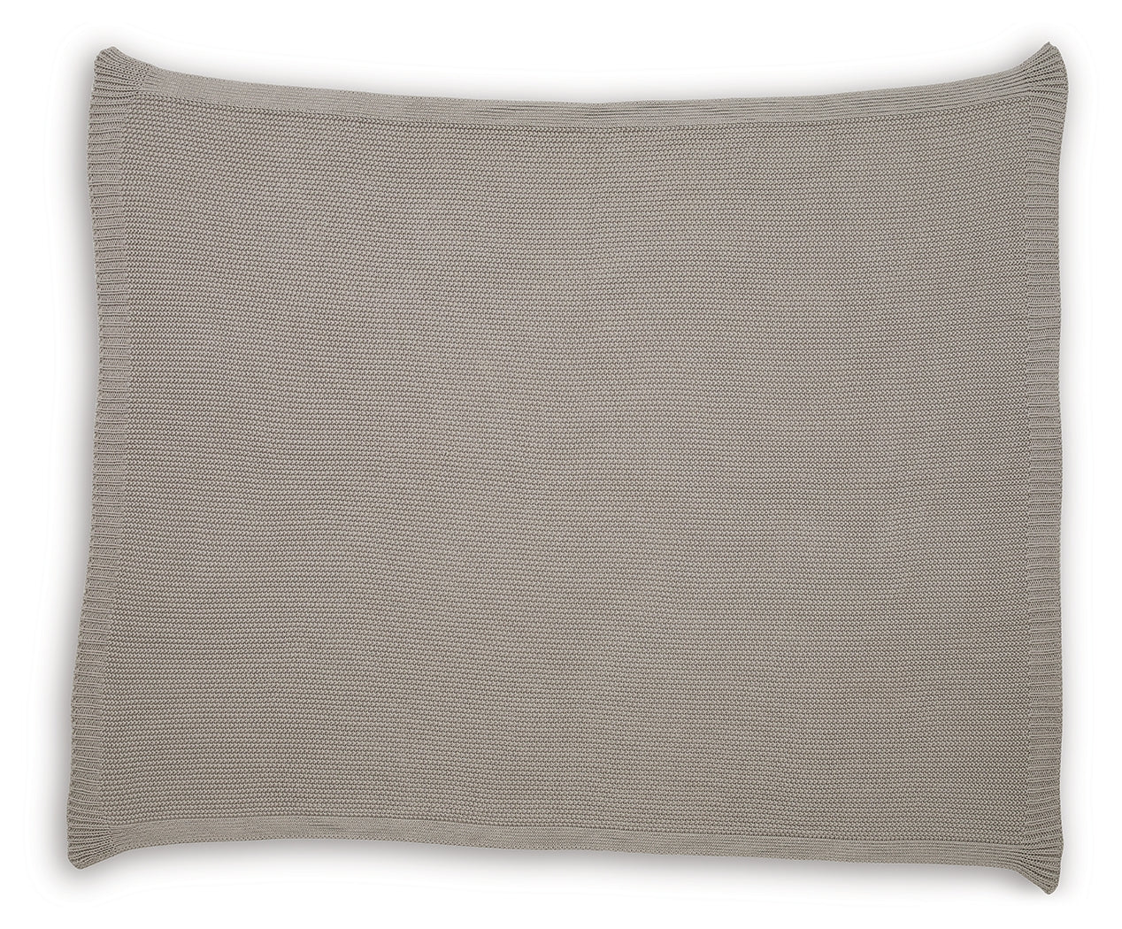 Close-up of Gayelery gray cotton throw texture and border