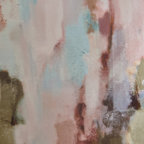 Close-up of Lauretwood pillow fabric texture and colors