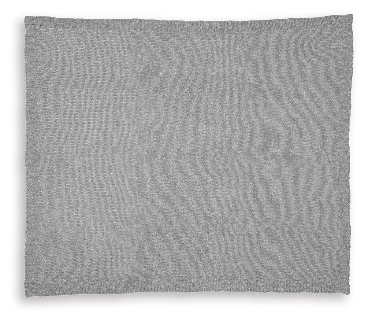 Three Anawood Gray Chenille Throws folded in stack