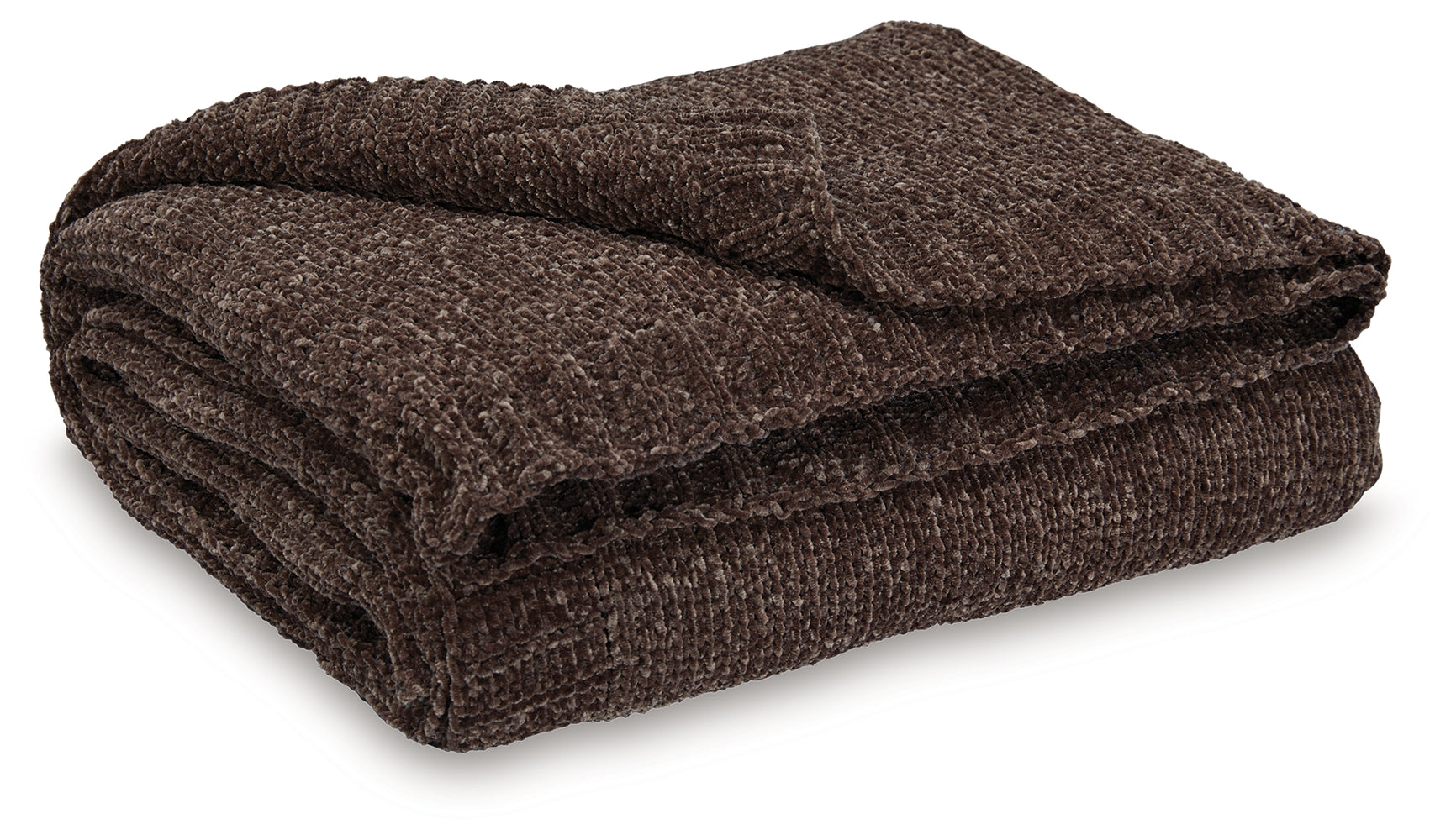 Anawood Brown Chenille Throw on sofa