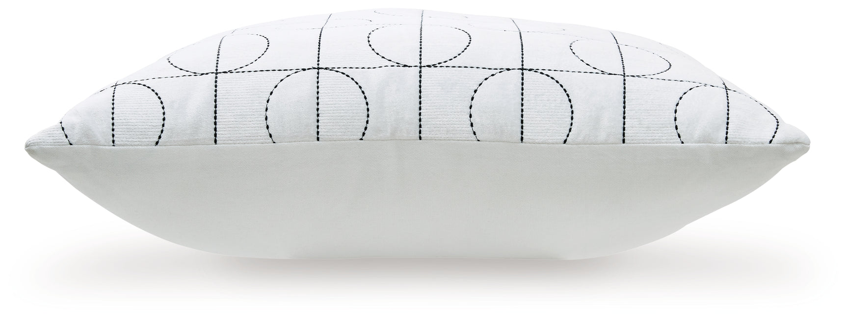 Kydner white and black geometric accent pillow back view