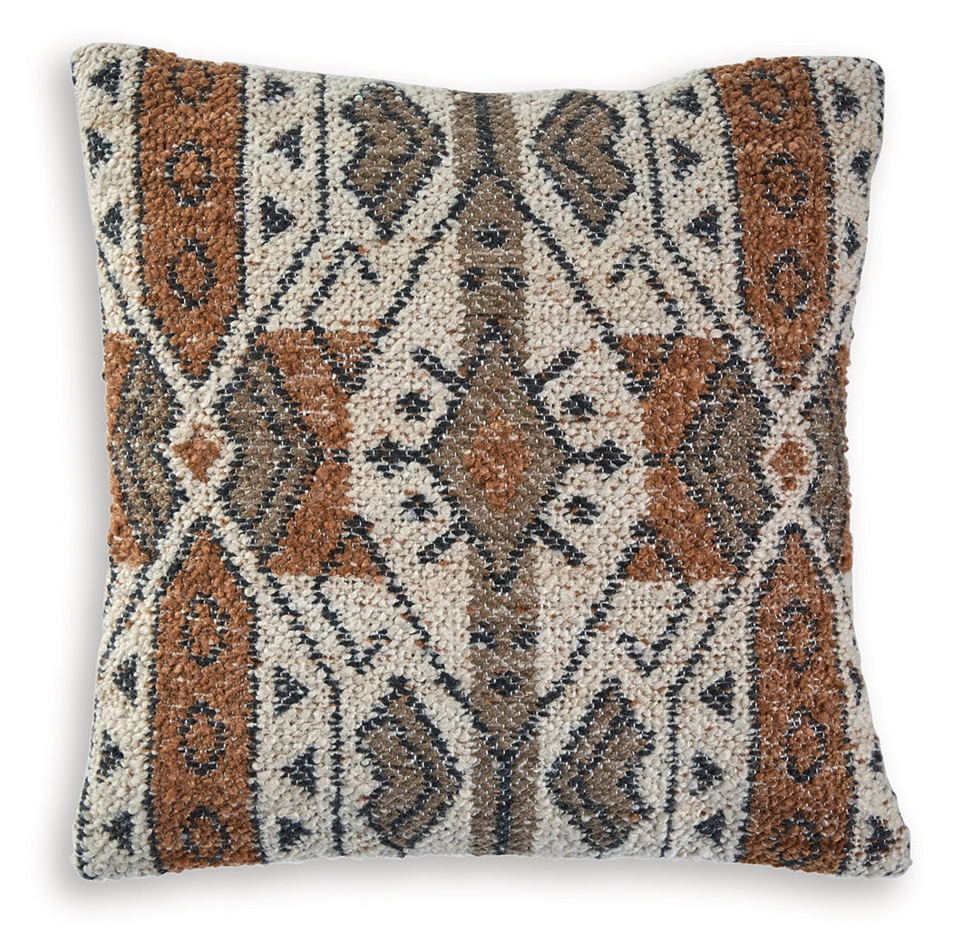 Side view of Kierenworth Sienna Ivory Black pillow