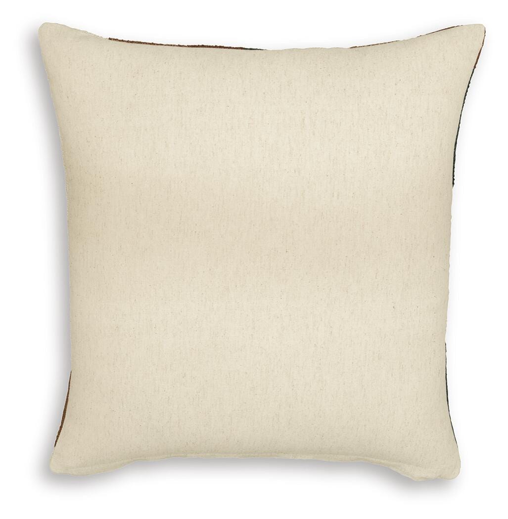 Close-up of Hallam pillow fabric texture and embroidery