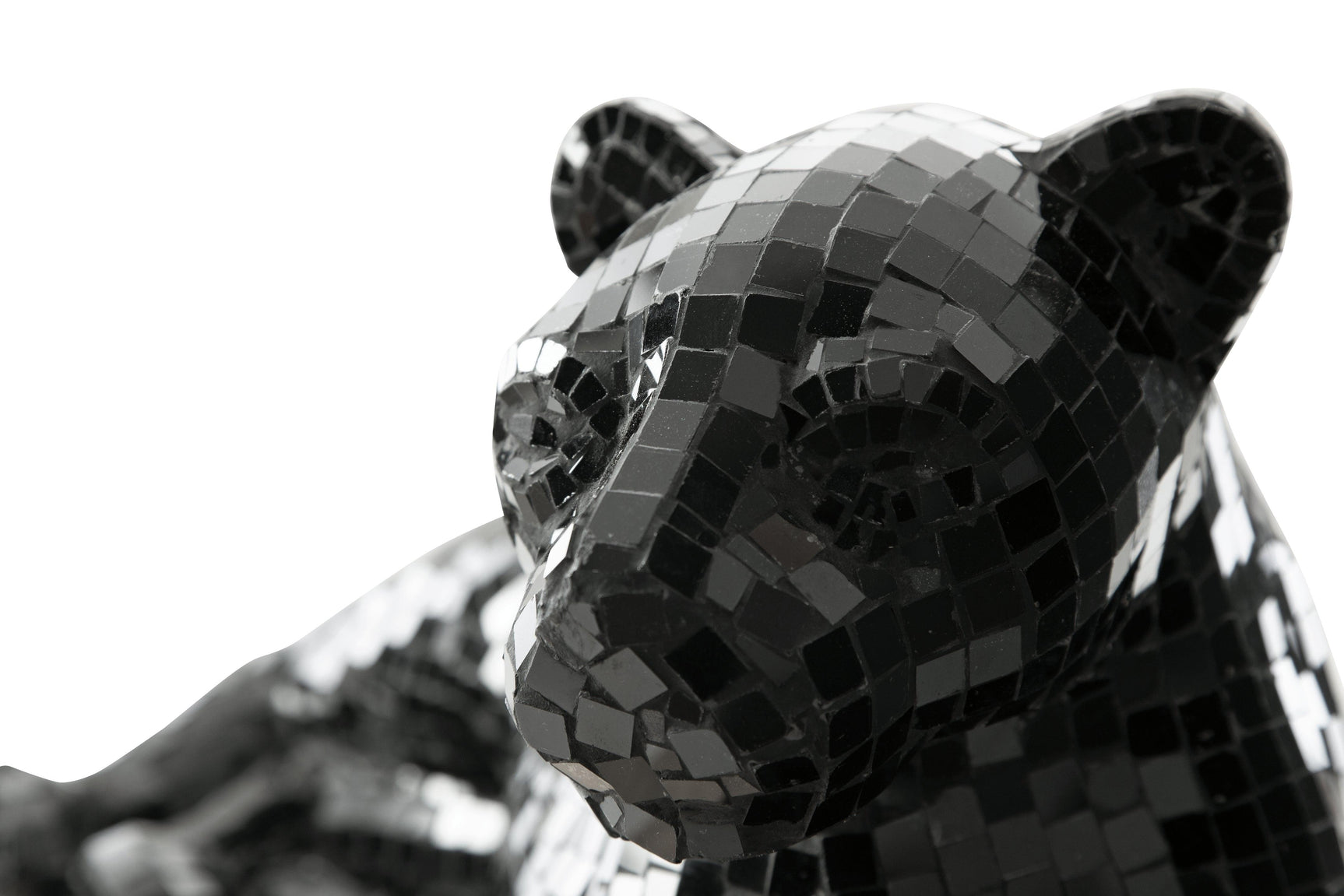 Close-up of black panther face detail