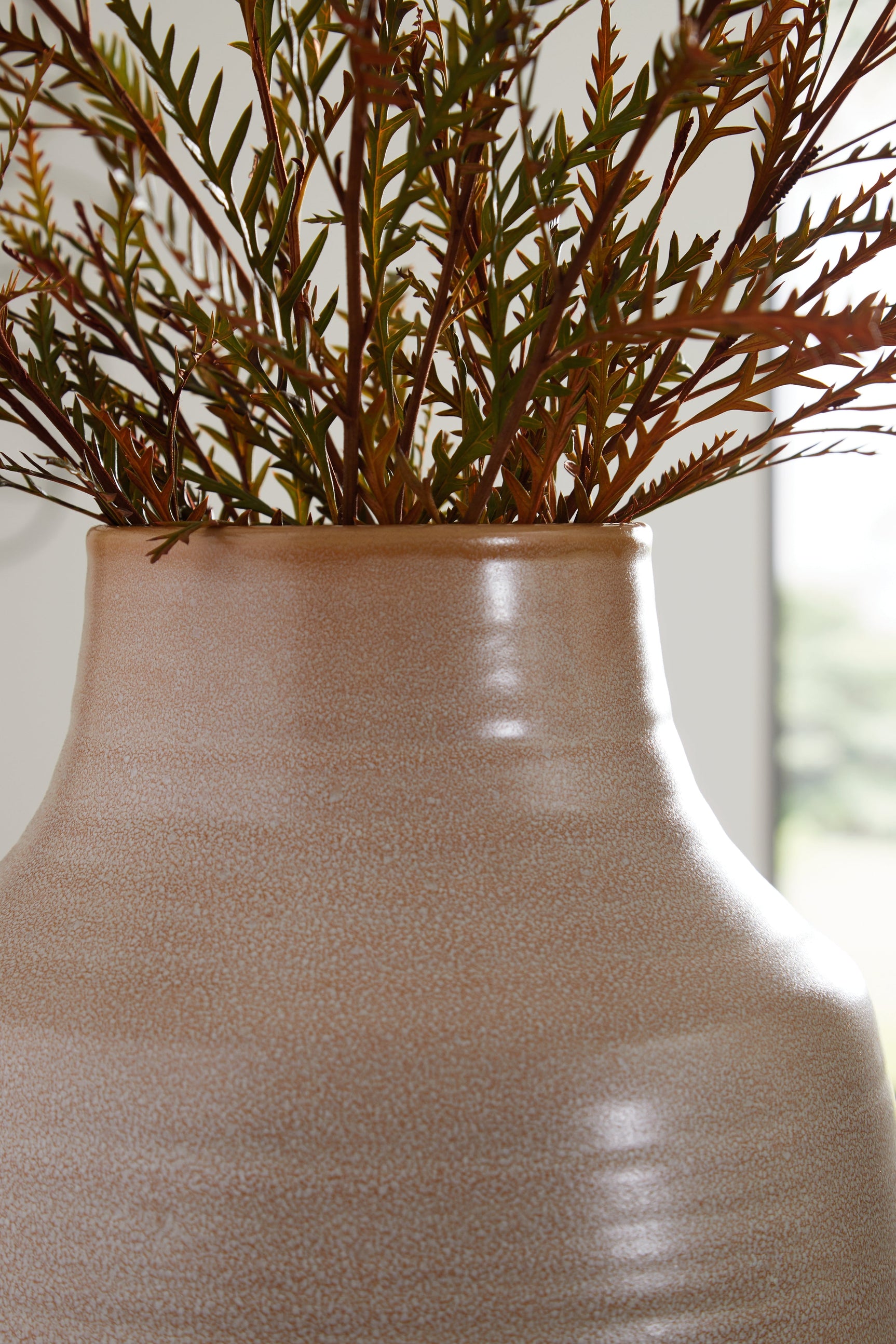 Top view showing opening of Millcott ceramic vase