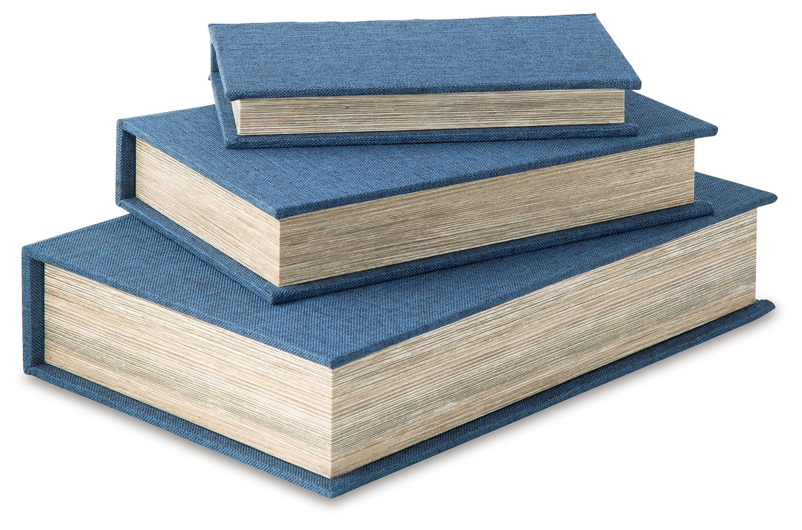 Jolina Blue Box Set open revealing black velvet interior lining