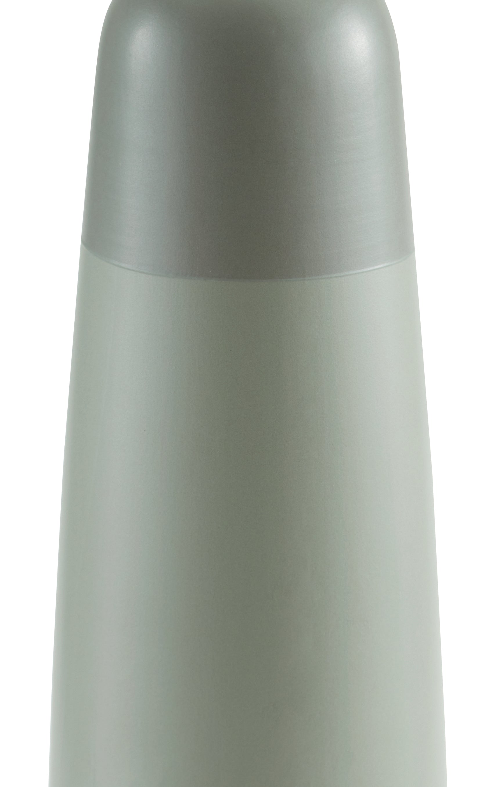 Two-tone sage green glaze detail on Peerland Vase