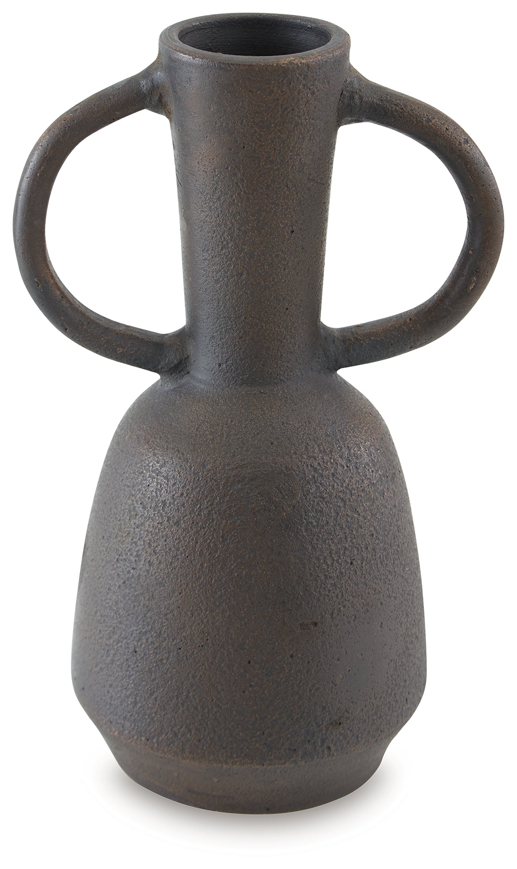 Aadeen distressed brown vase close-up of finish