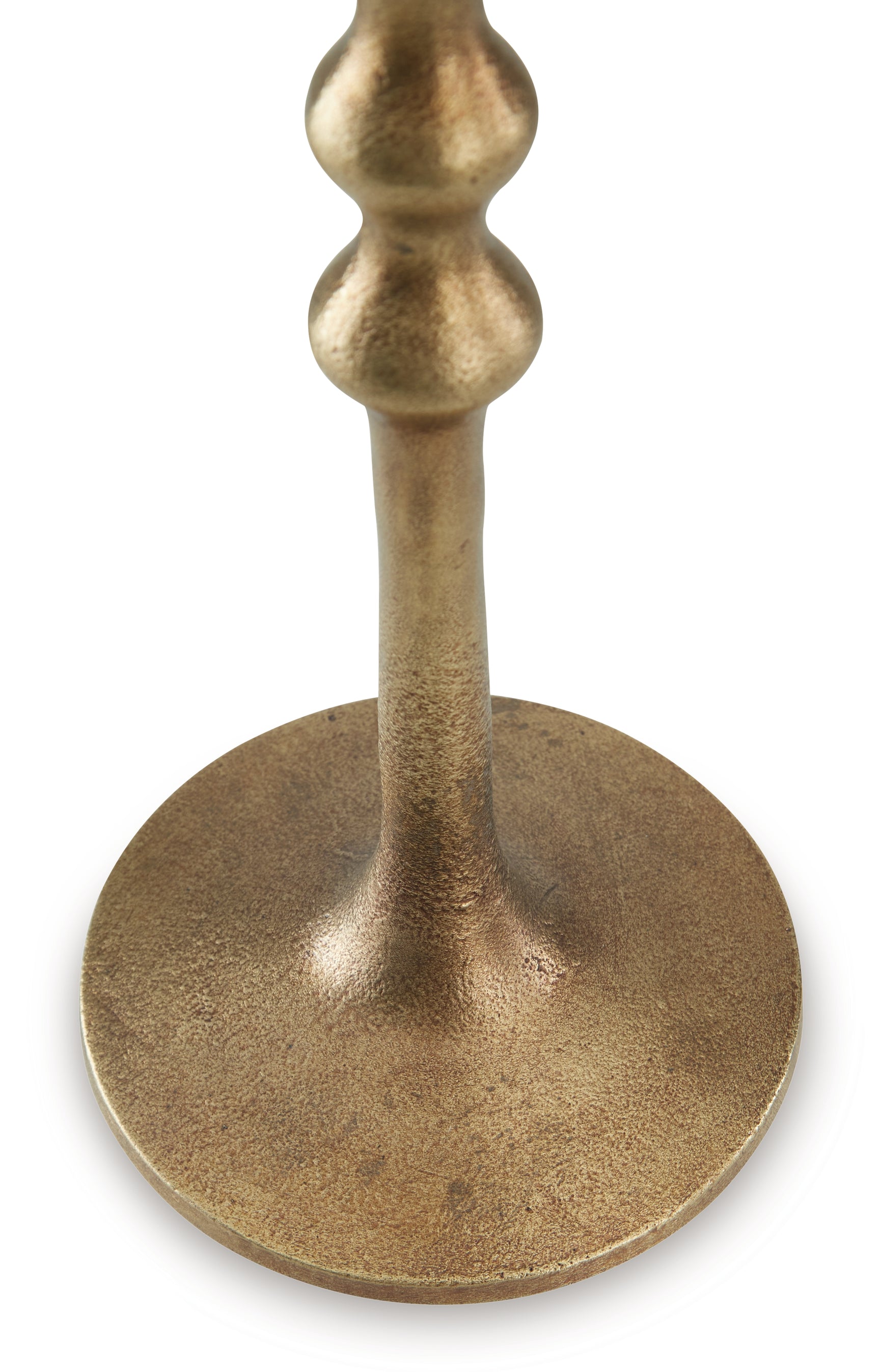 Larwick Candle Holder showing metal texture and finish