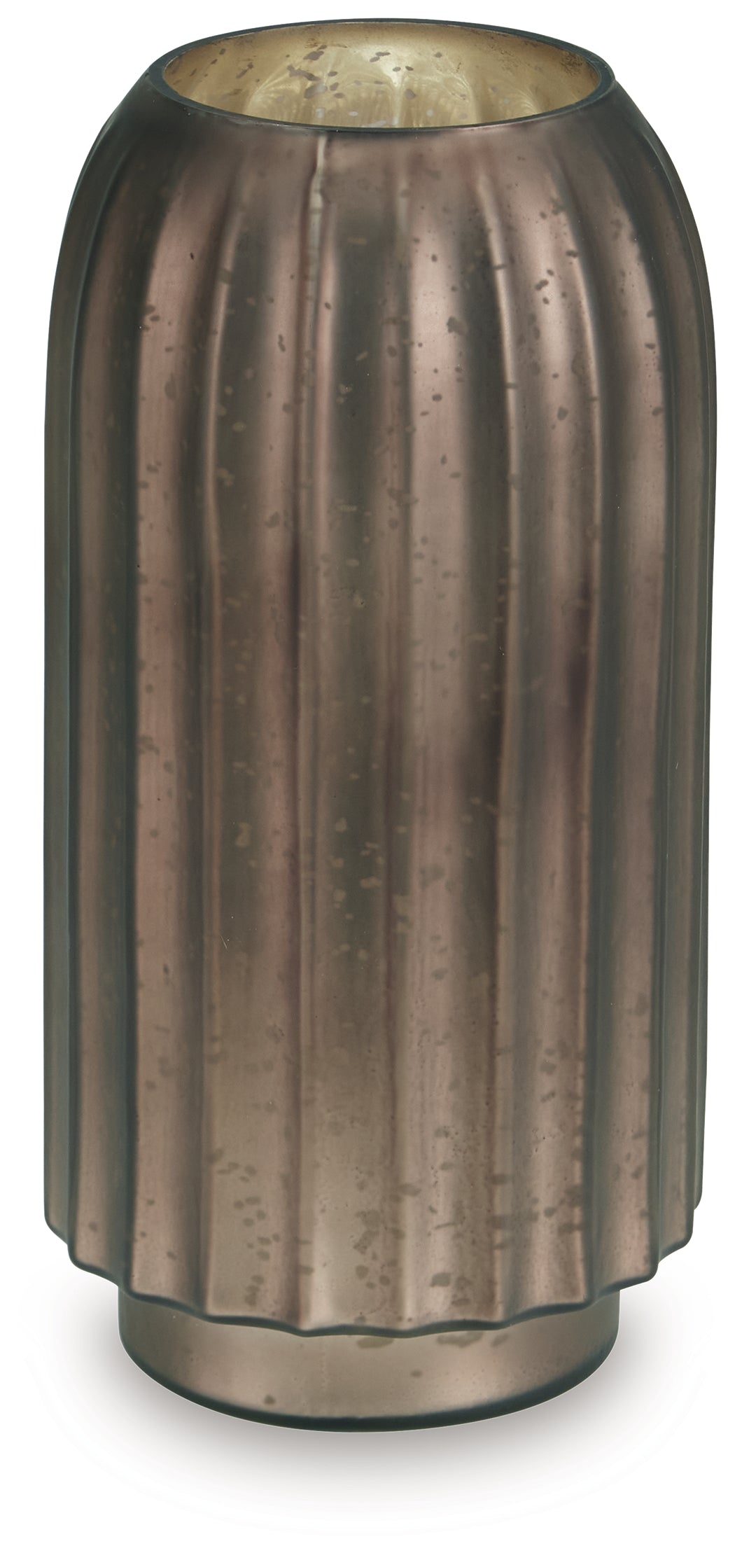 Close-up of Briarcott vase mercury glass finish