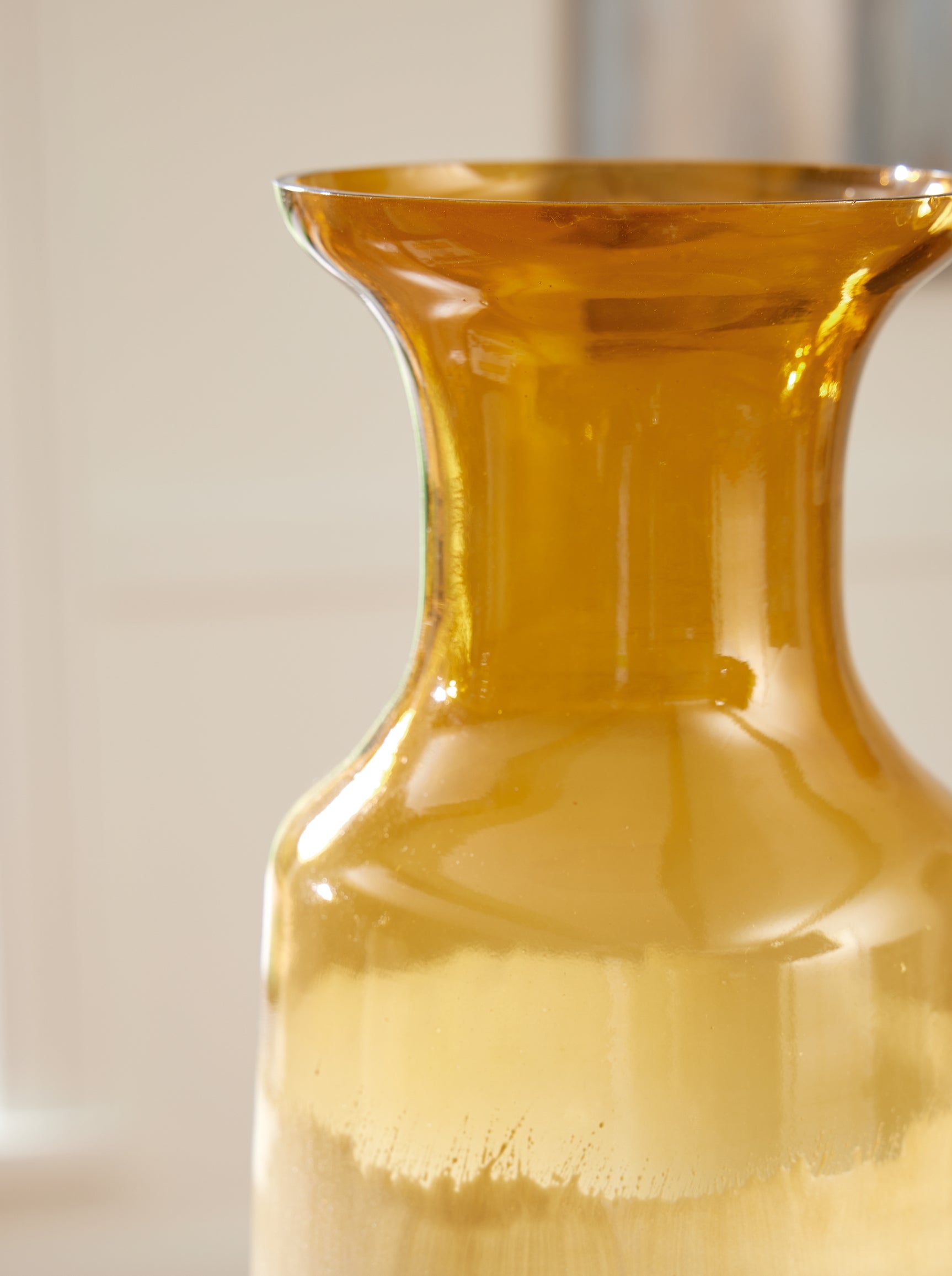 Close-up of hand-painted ombre detailing on Wynburg vase