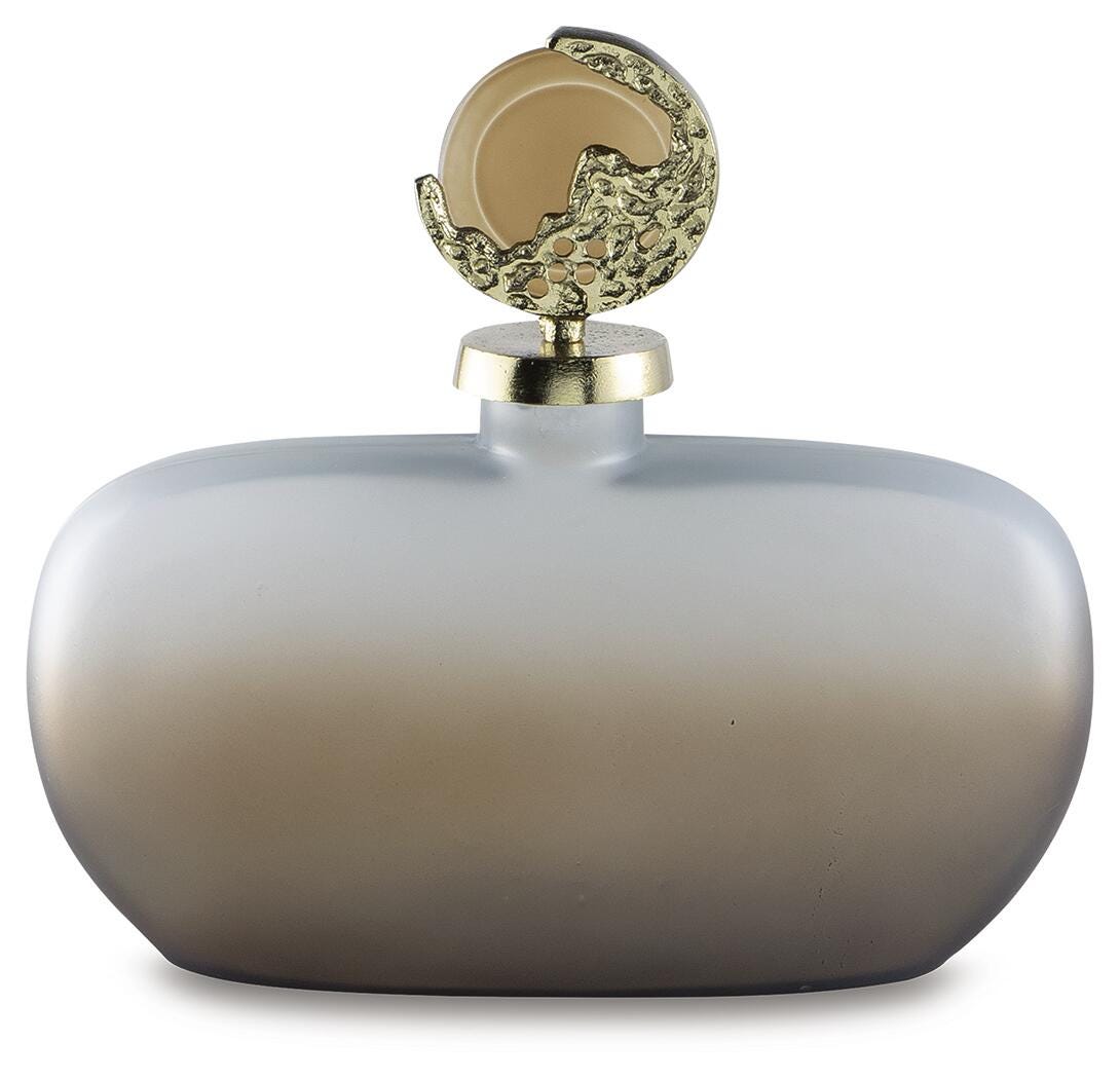 Acario Taupe/Gold Finish Jar view 3