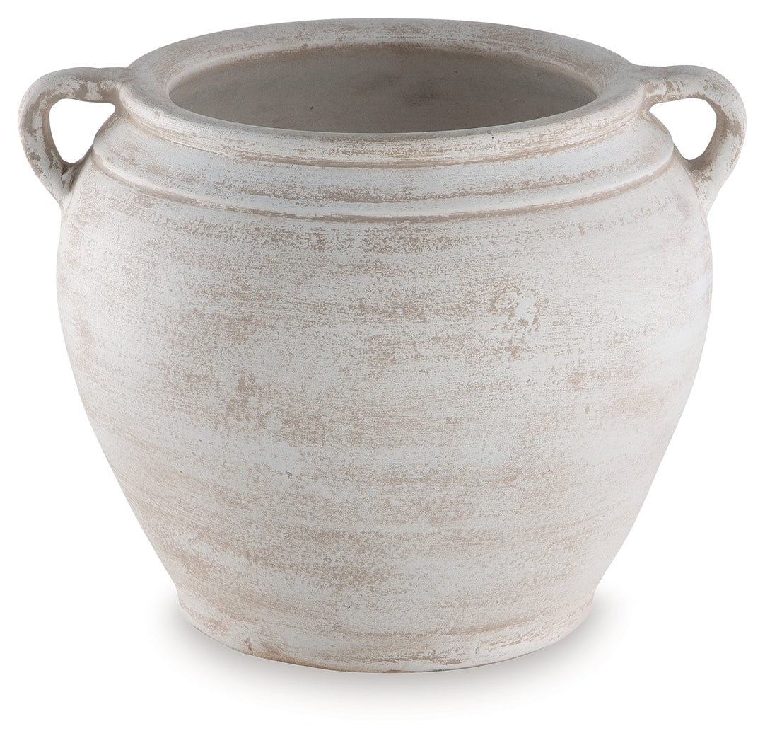 Close-up of Meadie vase textured ceramic surface