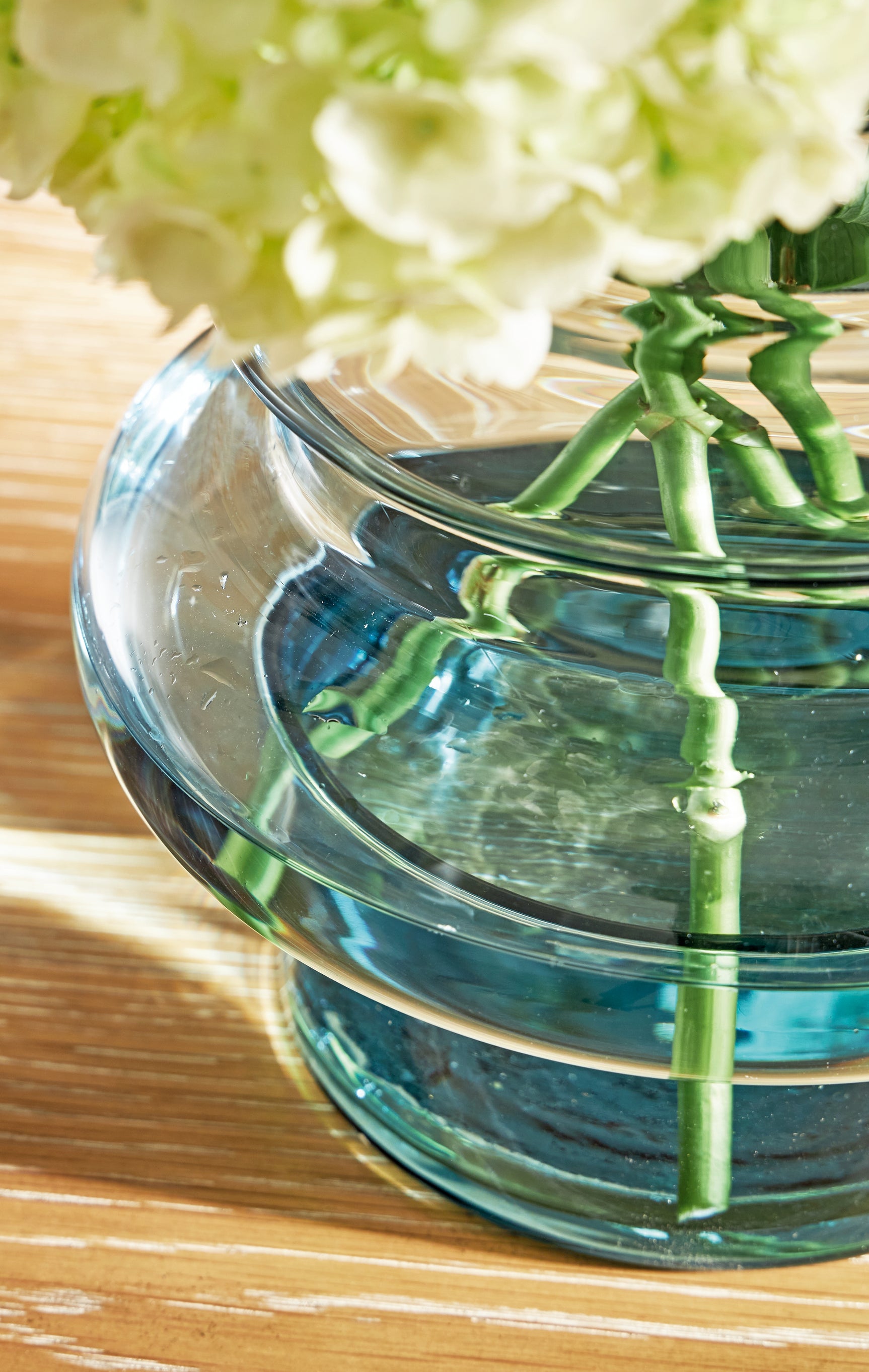 Close-up detail of blue finish on Vallmen Vase