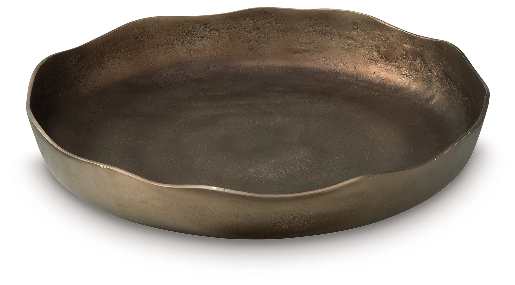 Close-up detail of champagne gold finish on Wallmen tray