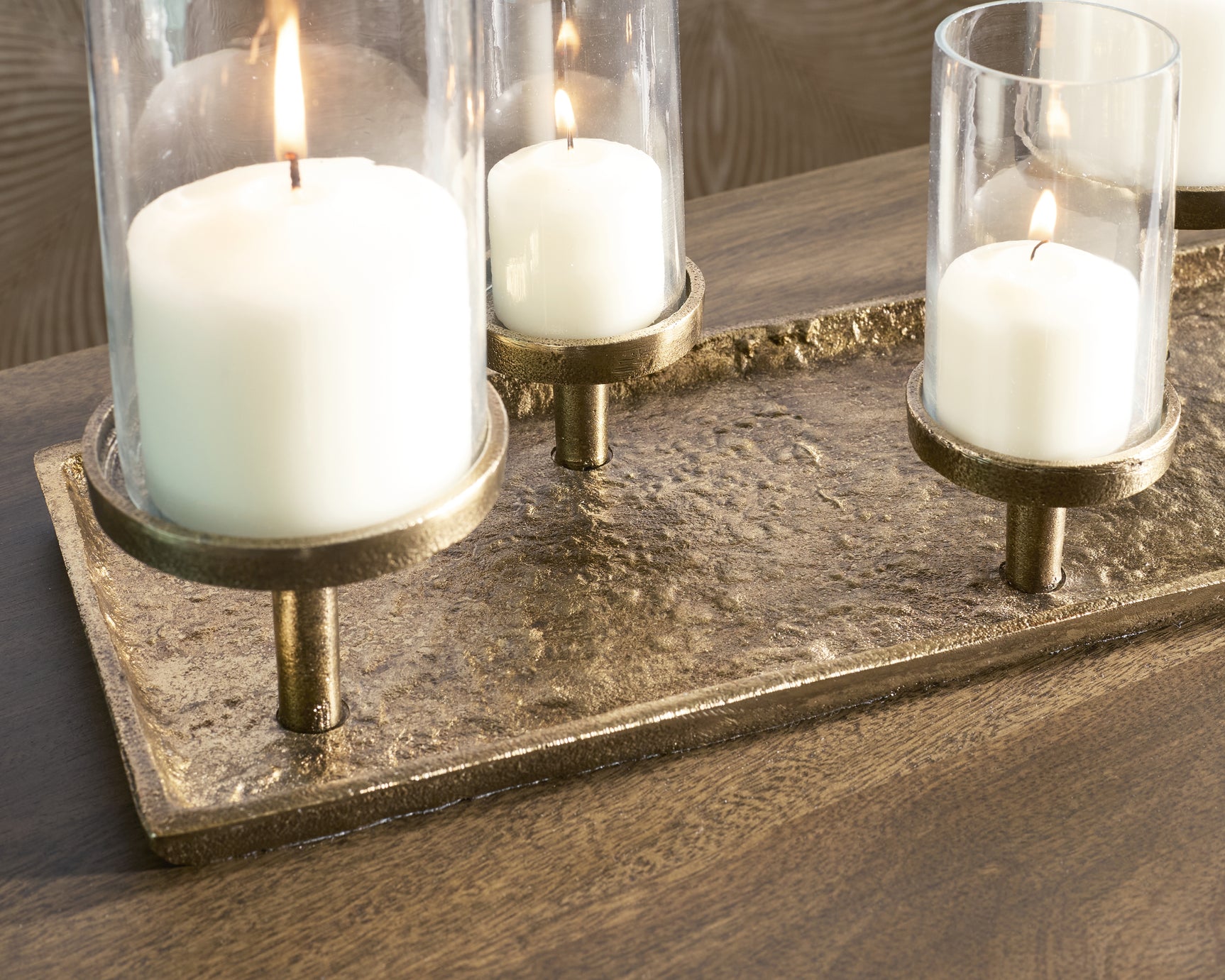 Wallmond candle holder hardware and finish detail