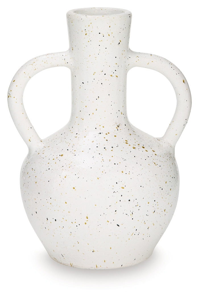 Dallinworth Vase side angle highlighting curved handles and surface texture