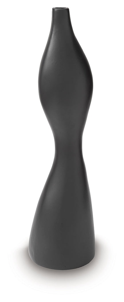 Additional angle of Judsen Black Vase