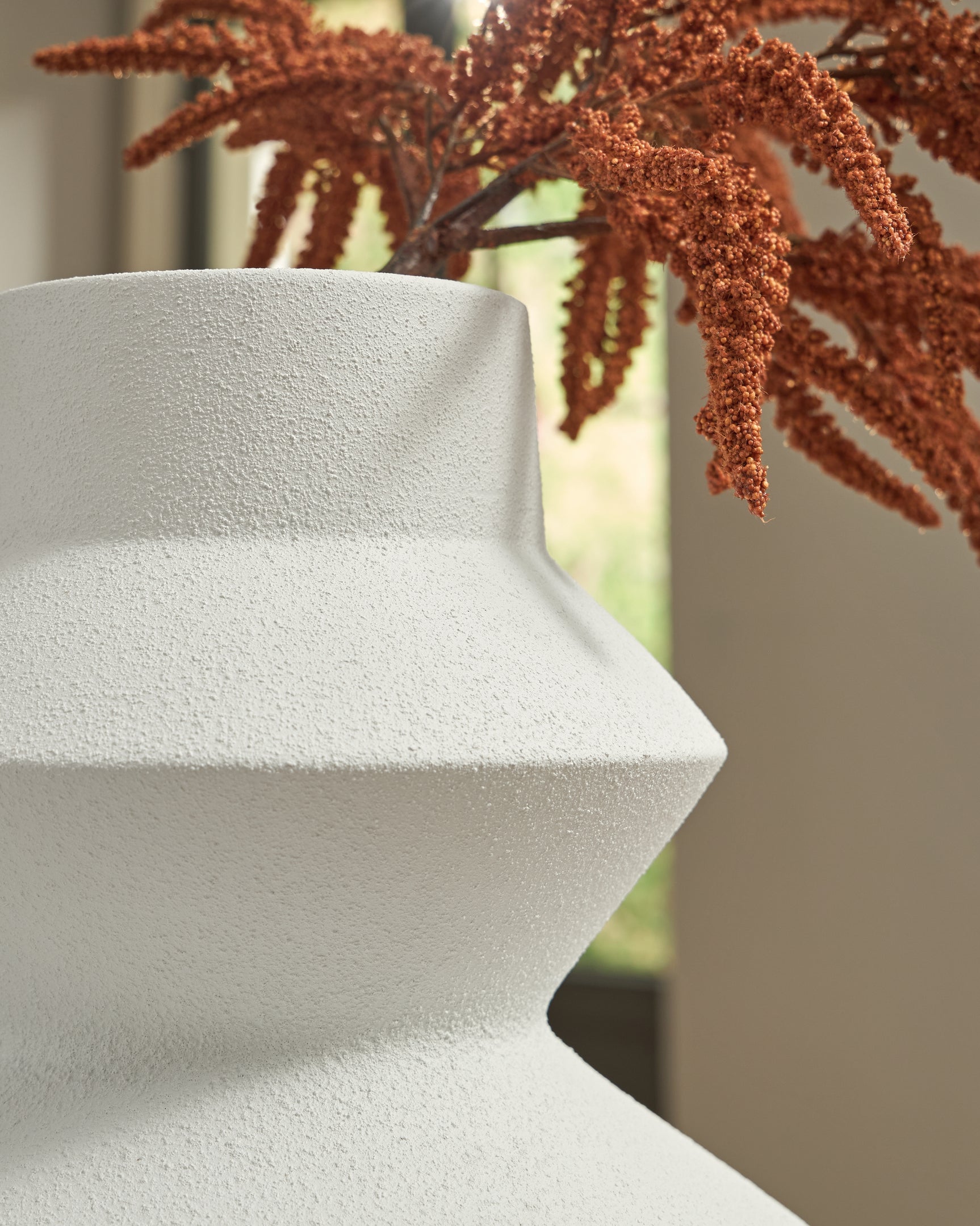 Naveen Vase close-up of top opening