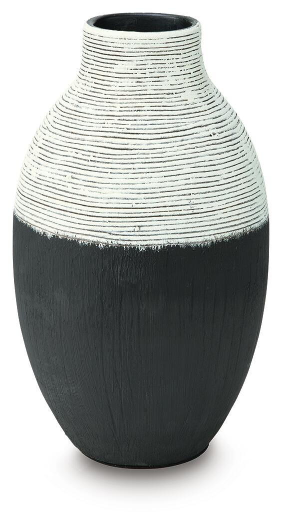 Girtha Antique White/Black Vase view 2