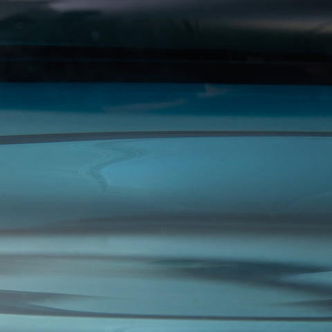 Detail of glass texture on Vallborough teal blue bowl