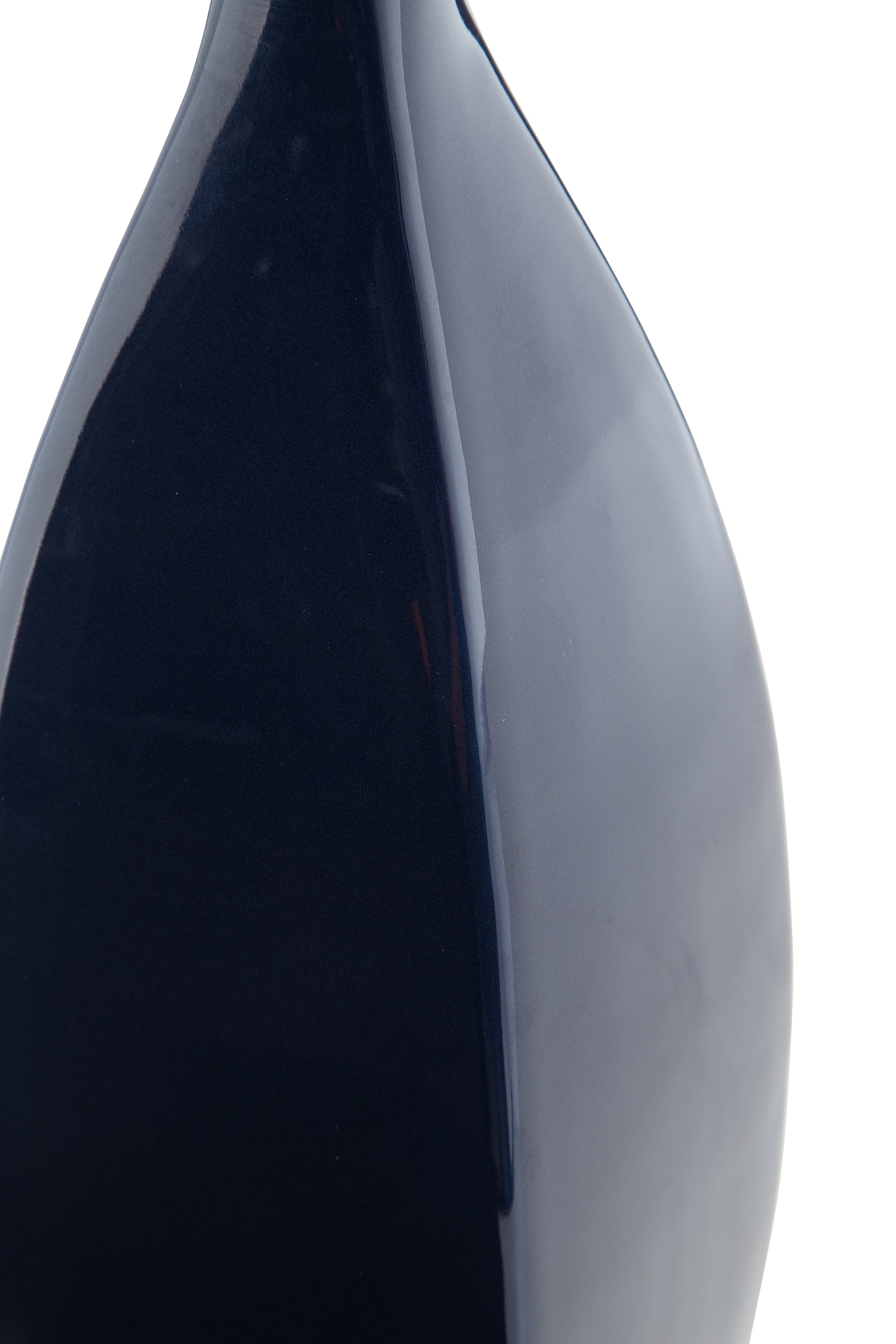 Abtinson navy vase display on shelf