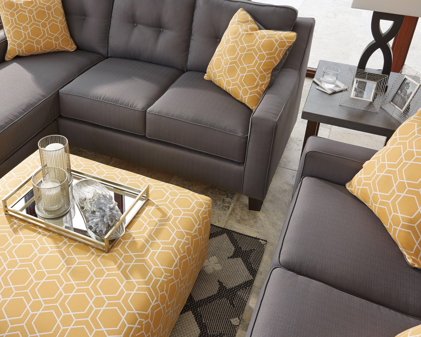 Dympna Silver Finish Accessory Set (Set Of 5) - Ella Furniture