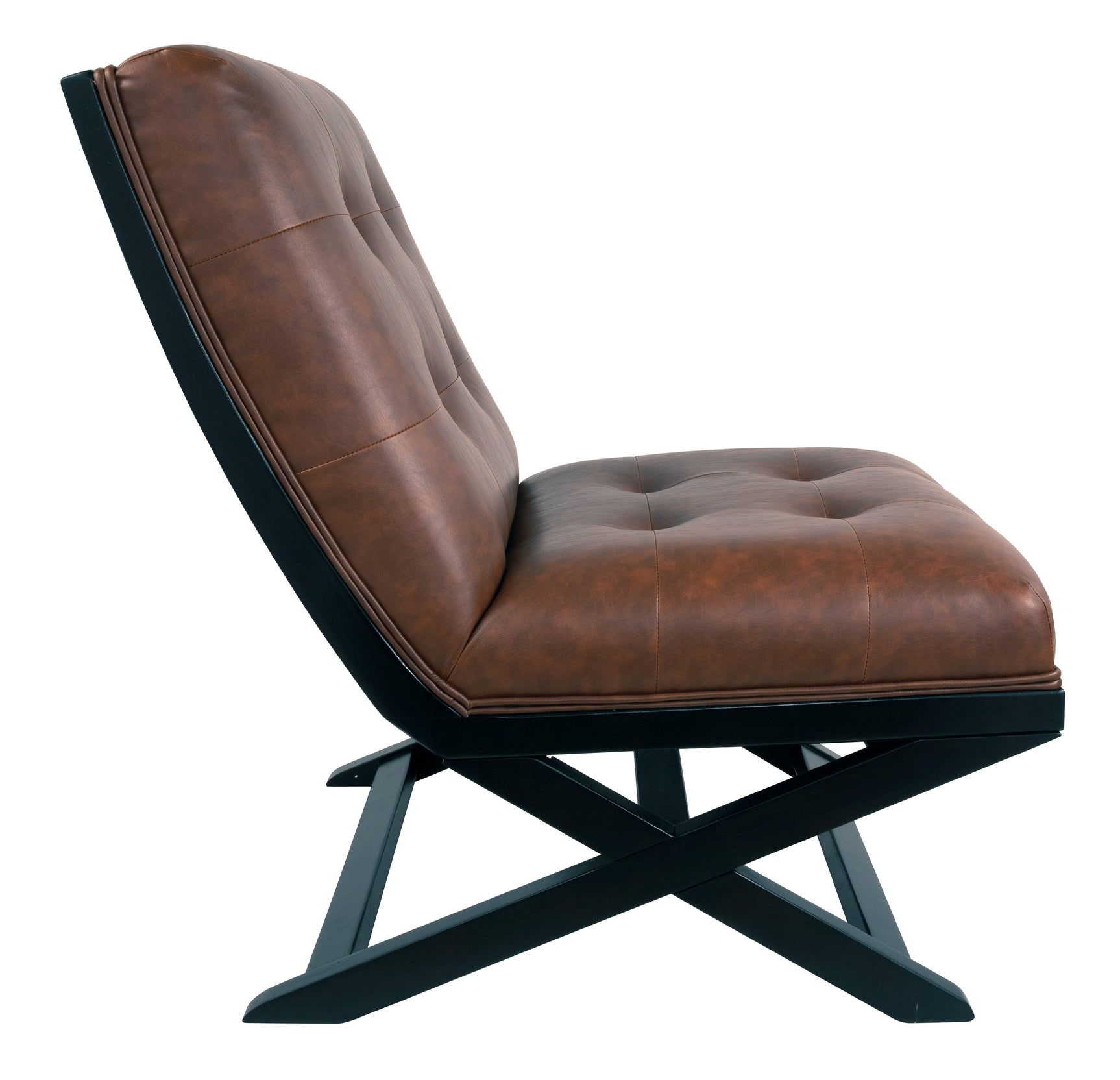 Sidewinder Brown Accent Chair side profile