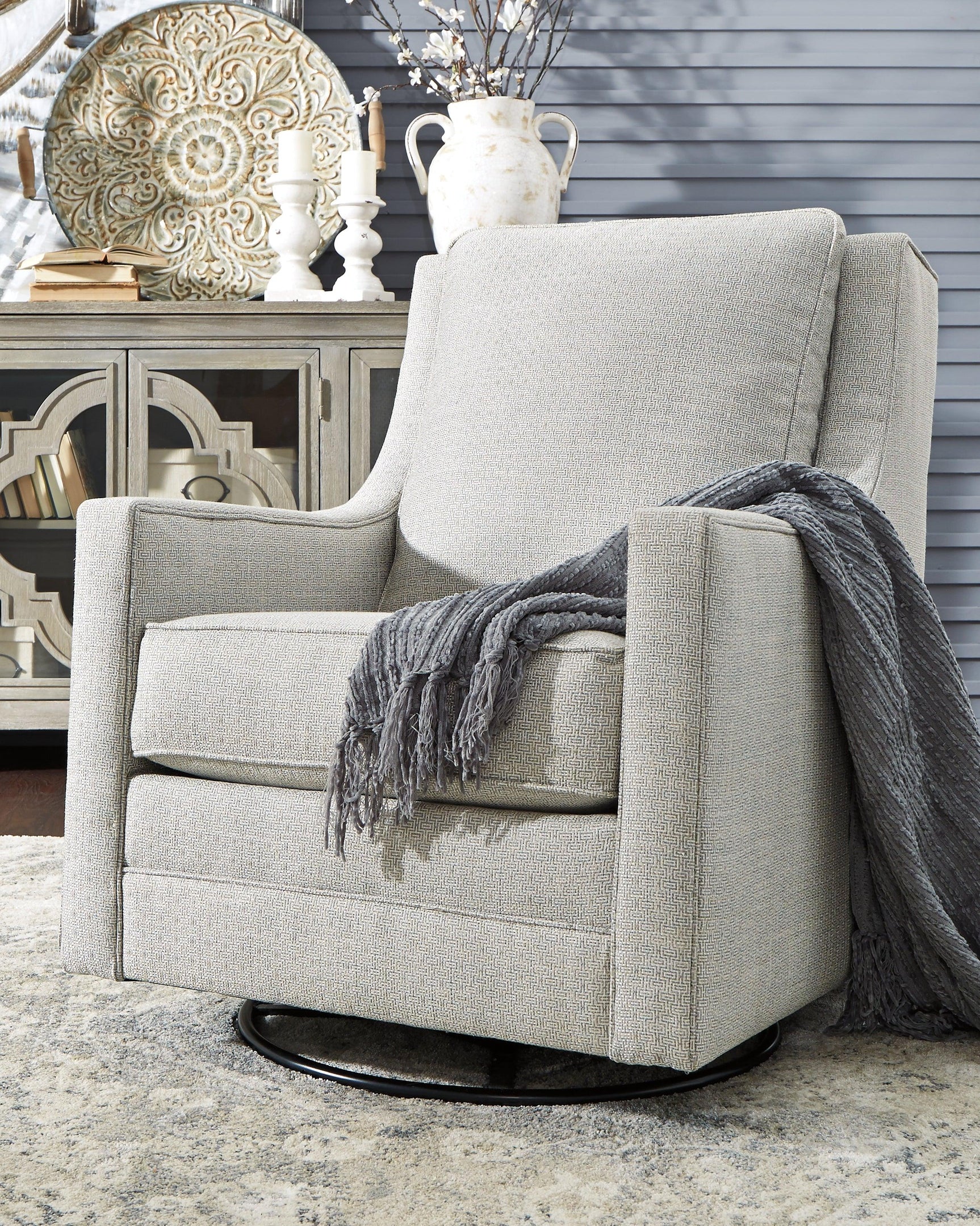 Kambria Frost Accent Chair detailed upholstery close-up