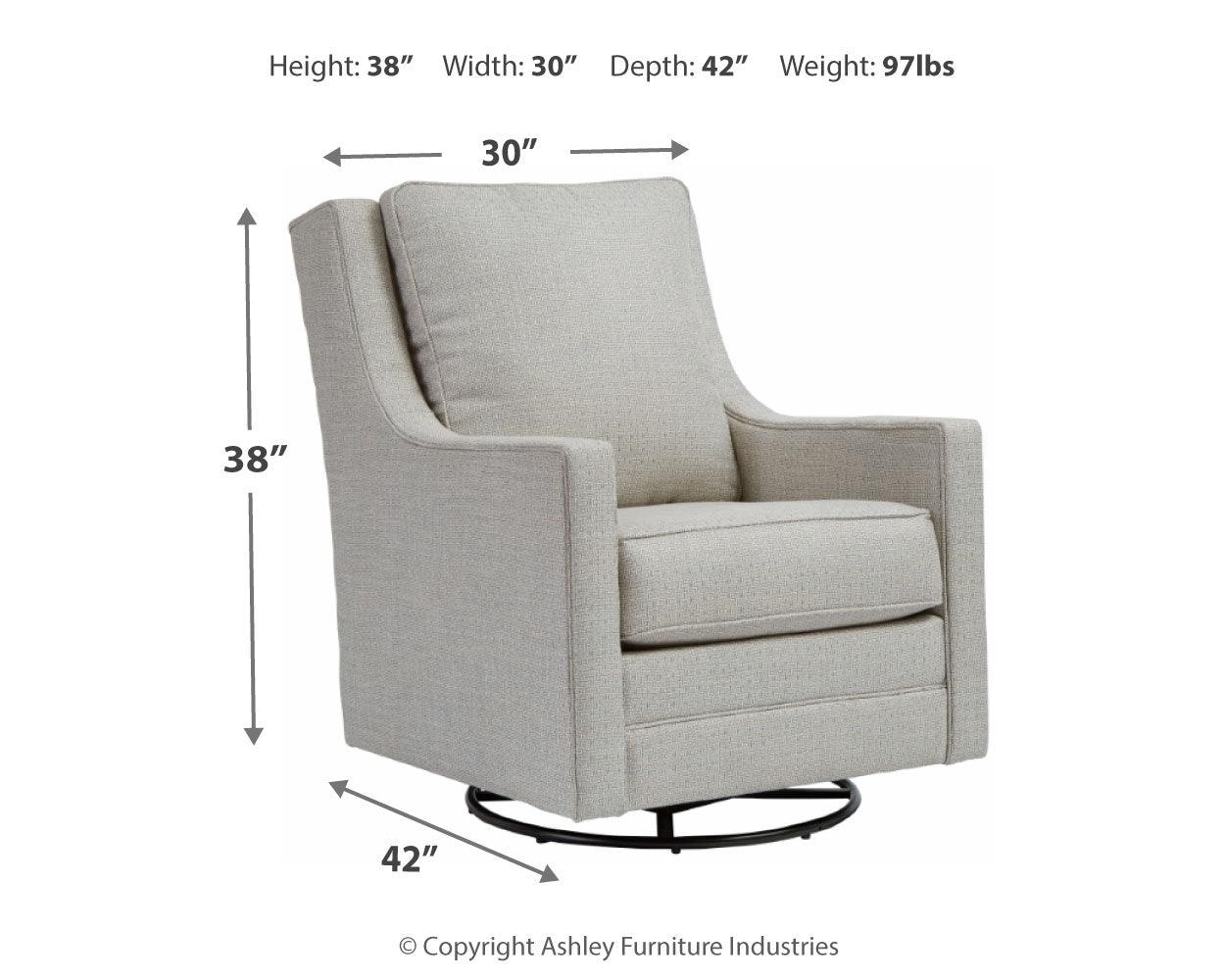 Kambria Frost Accent Chair dimension diagram