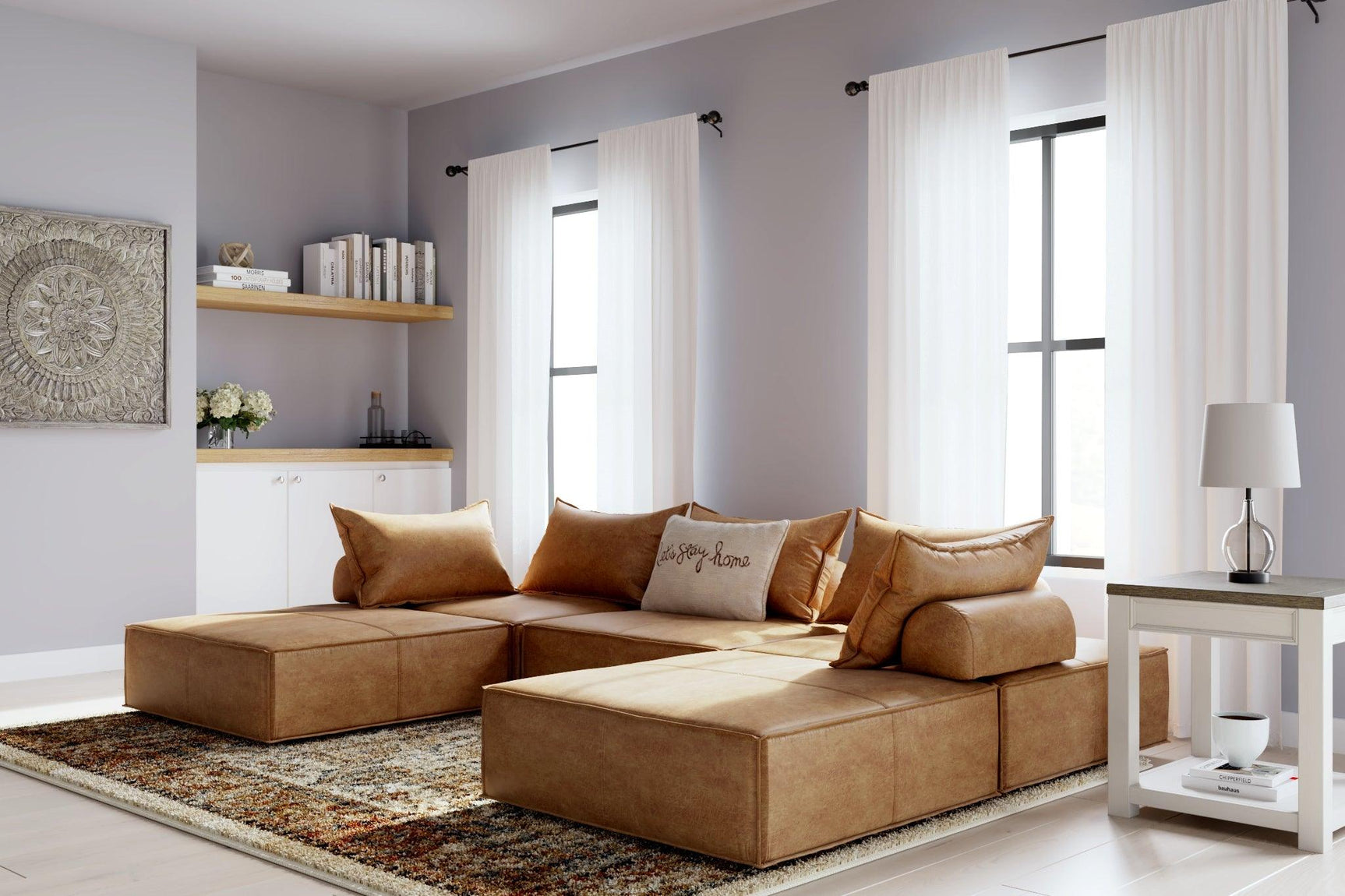 Bales Taupe Accent Chair - Ella Furniture
