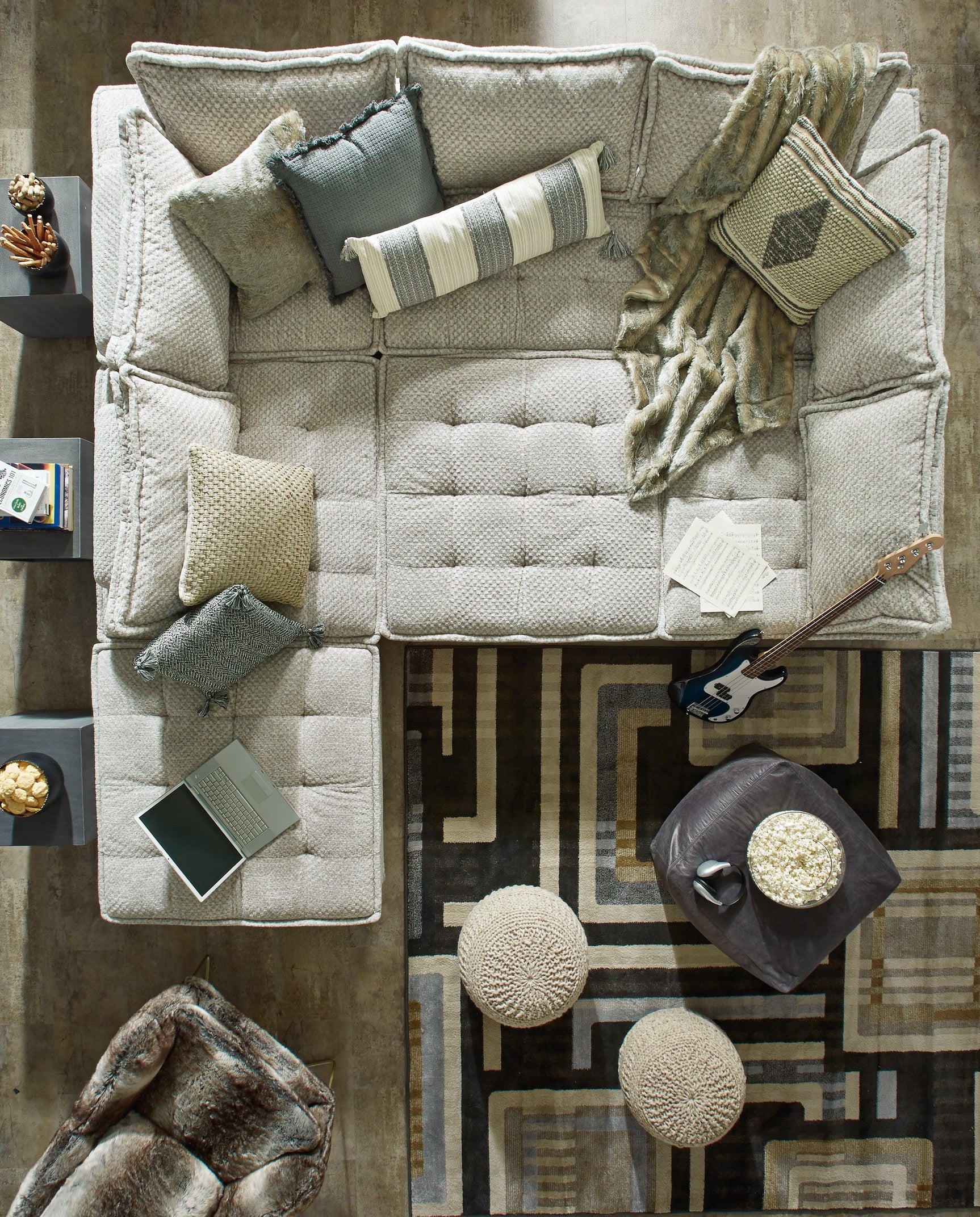 Bales Taupe Accent Chair - Ella Furniture