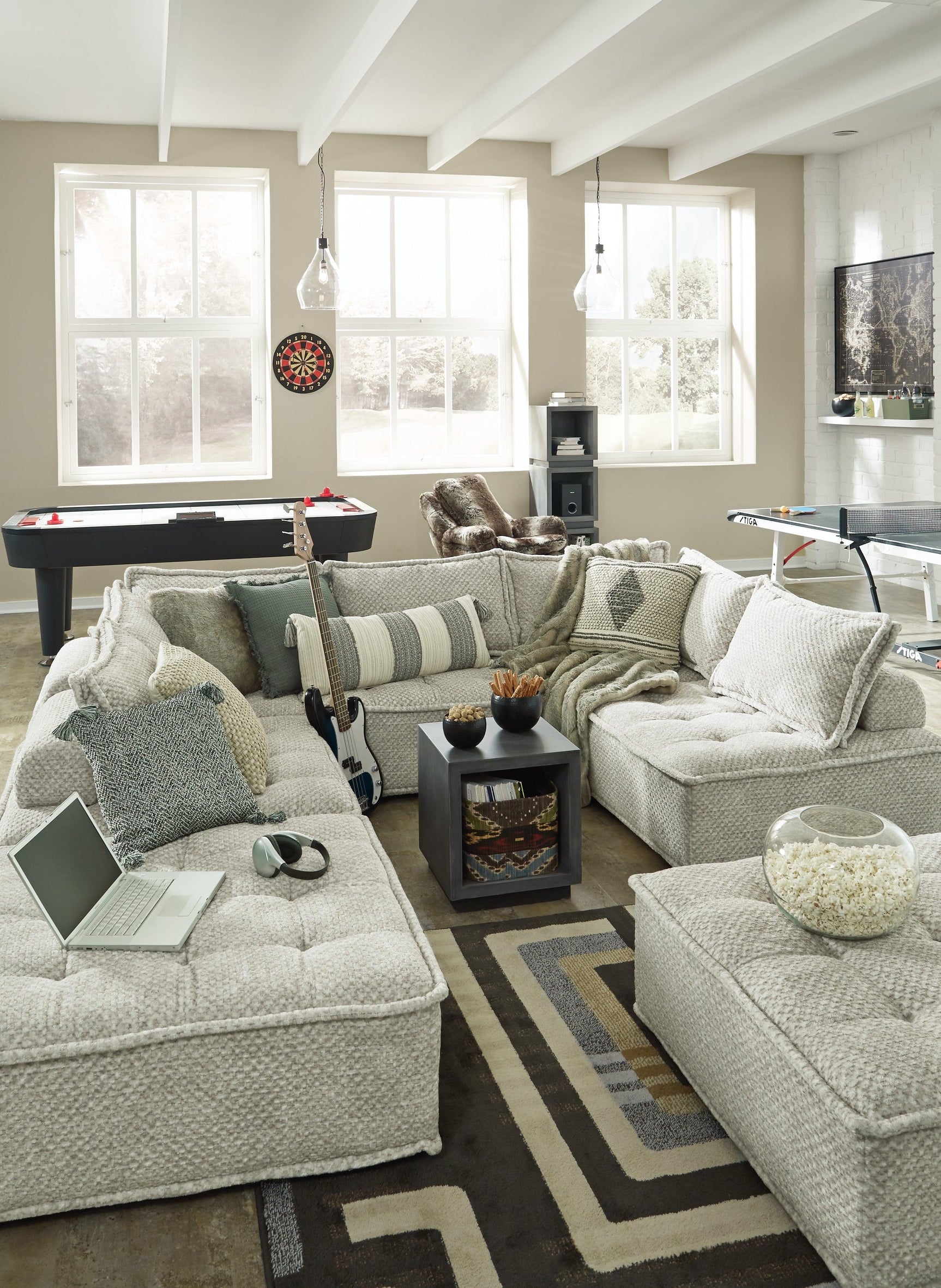Bales Taupe Accent Chair - Ella Furniture