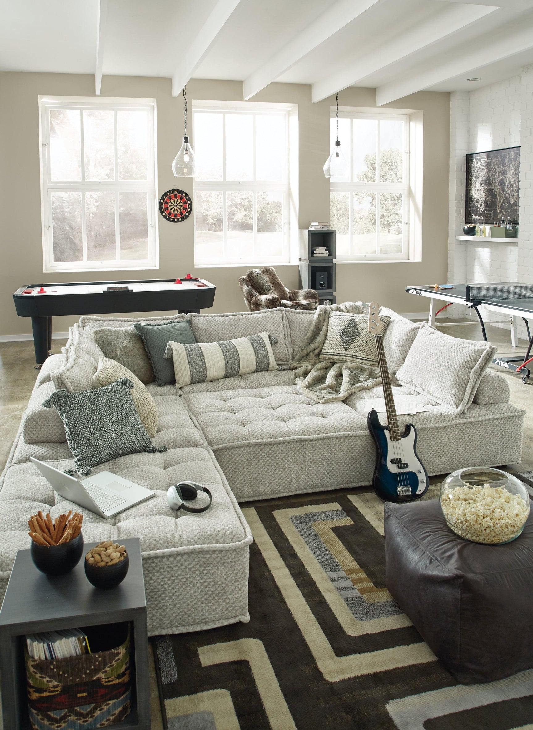Bales Taupe Accent Chair - Ella Furniture