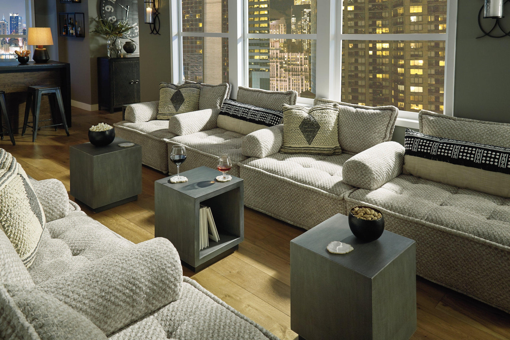 Bales Taupe Accent Chair - Ella Furniture