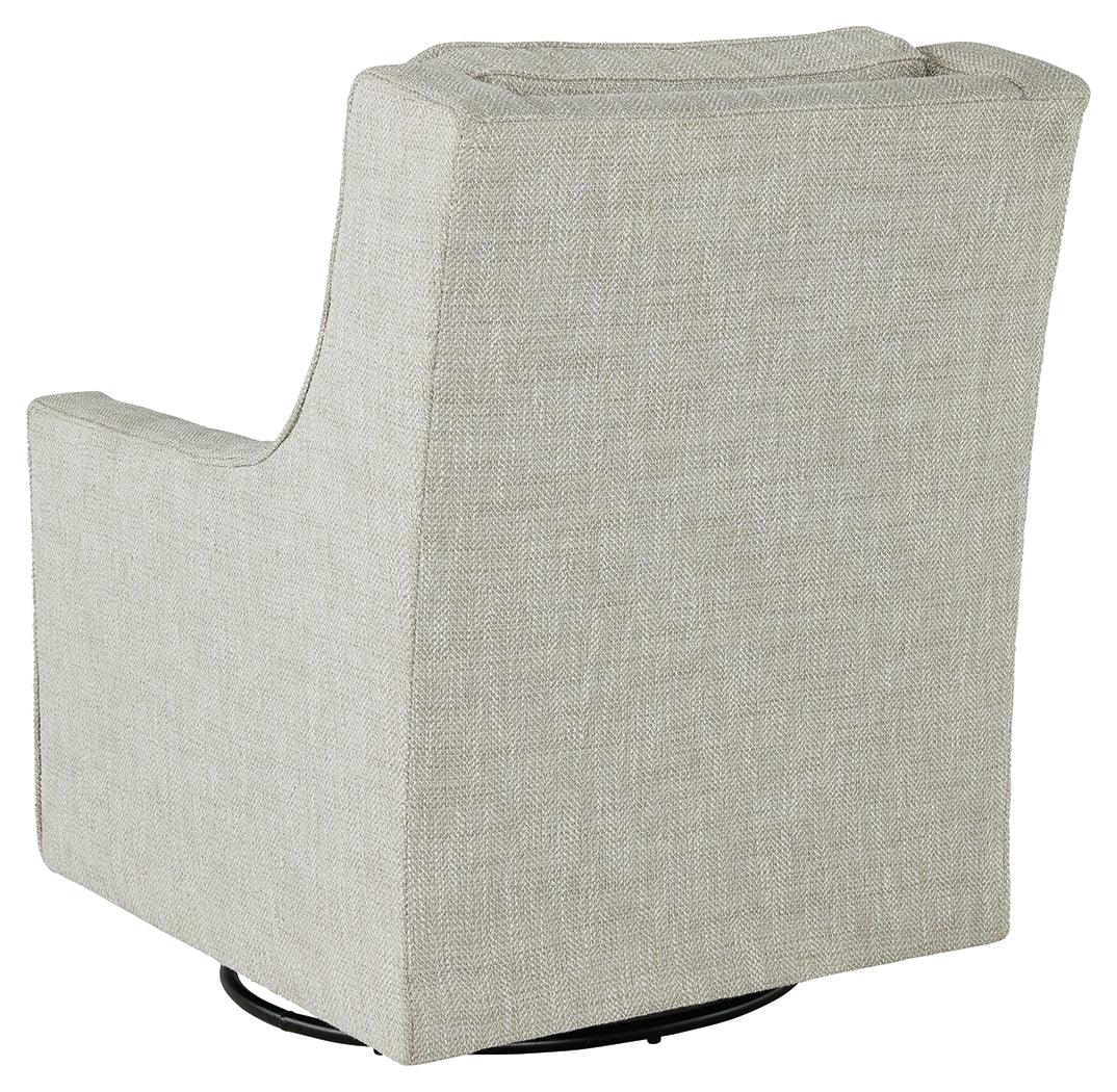 Kambria Fog Swivel Glider Accent Chair - Ella Furniture